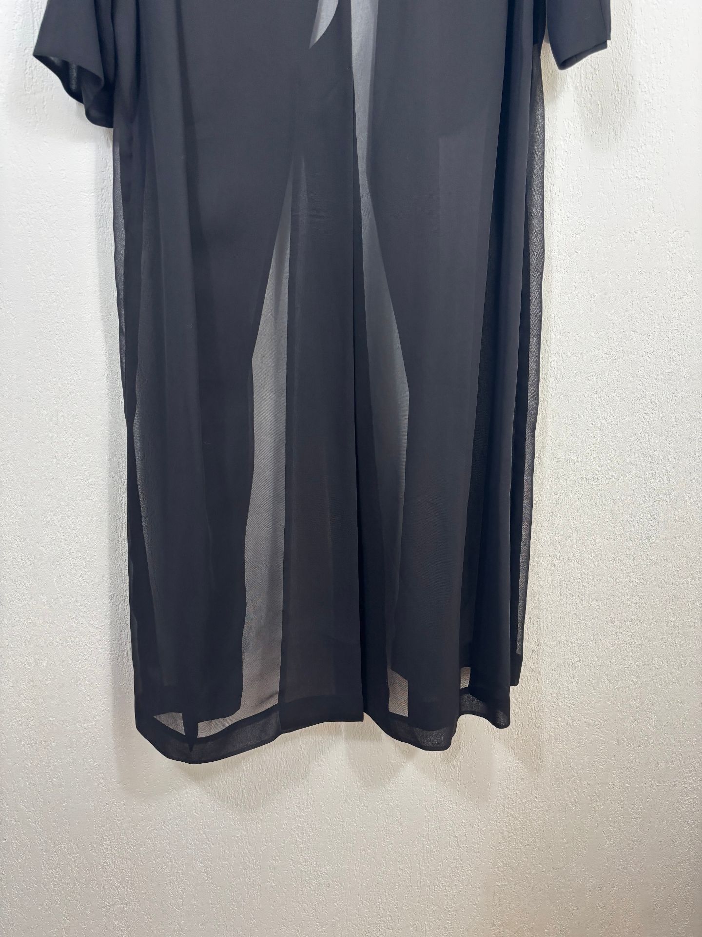 Long trench en gaze de soie noire – Akris – T.40 - Neuf avec étiquette-12