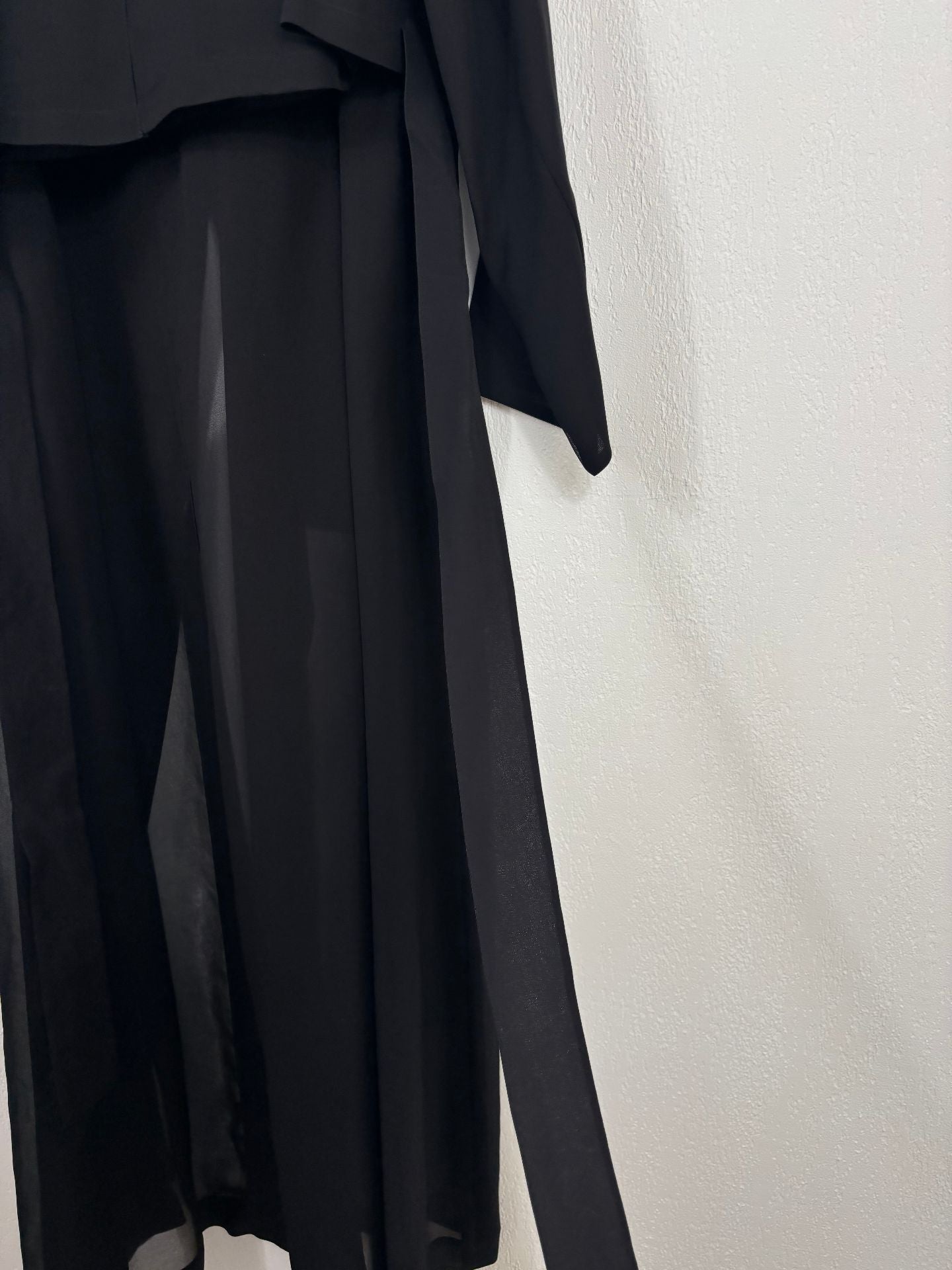 Long trench en gaze de soie noire – Akris – T.40 - Neuf avec étiquette-15