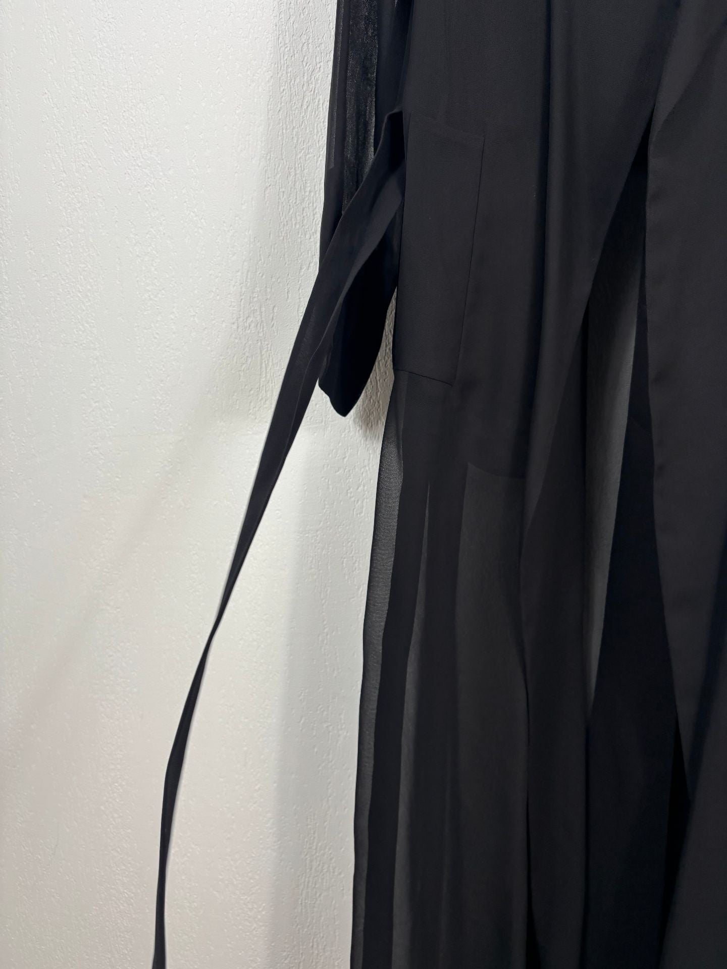 Long trench en gaze de soie noire – Akris – T.40 - Neuf avec étiquette-16