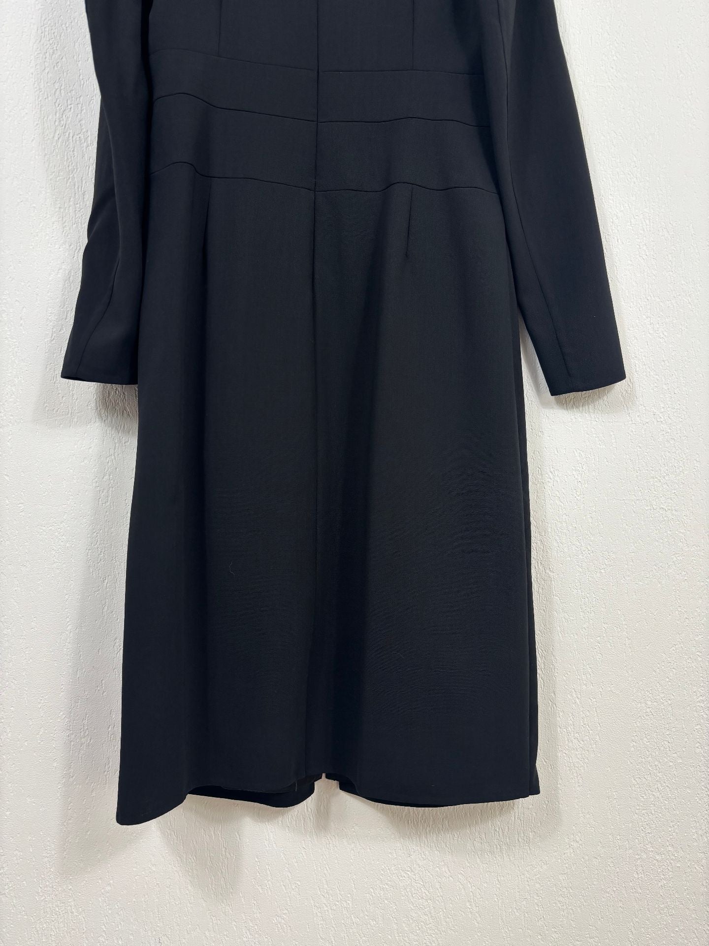 Robe midi noire à plastron cuir – Akris – Taille 40-13