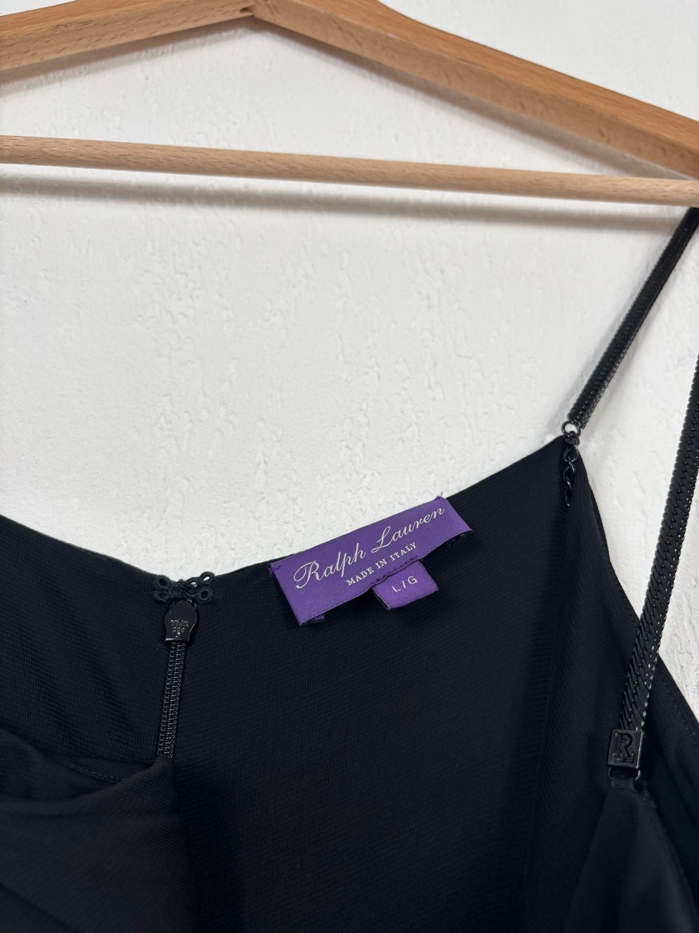 Combinaison longue noire drapée – Ralph Lauren Purple Label – Taille L-5