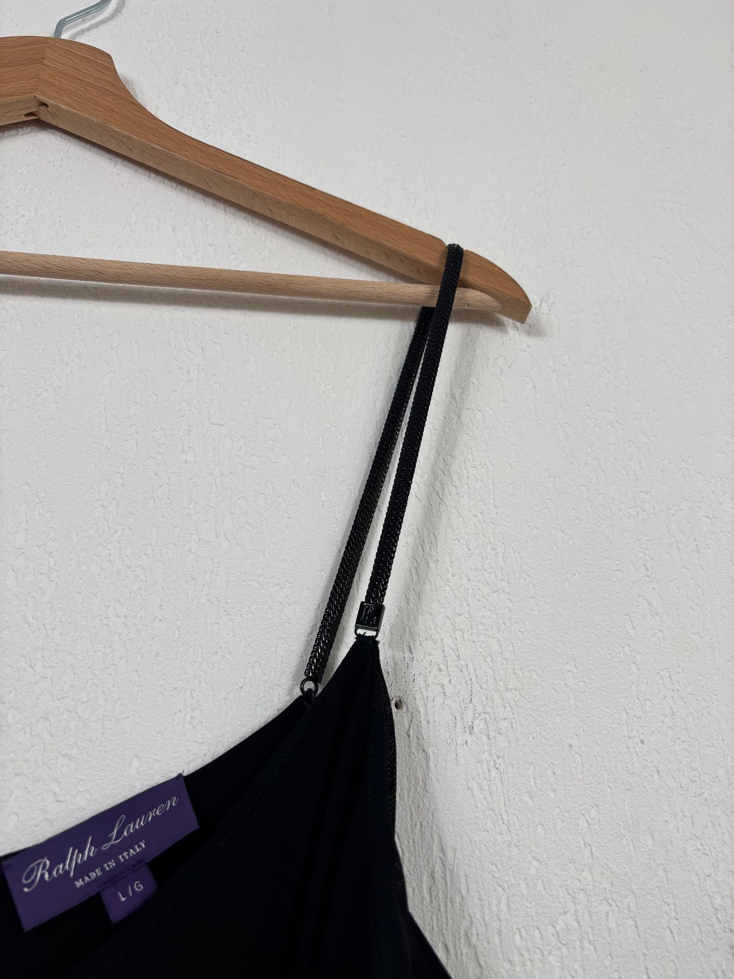 Combinaison longue noire drapée – Ralph Lauren Purple Label – Taille L-6