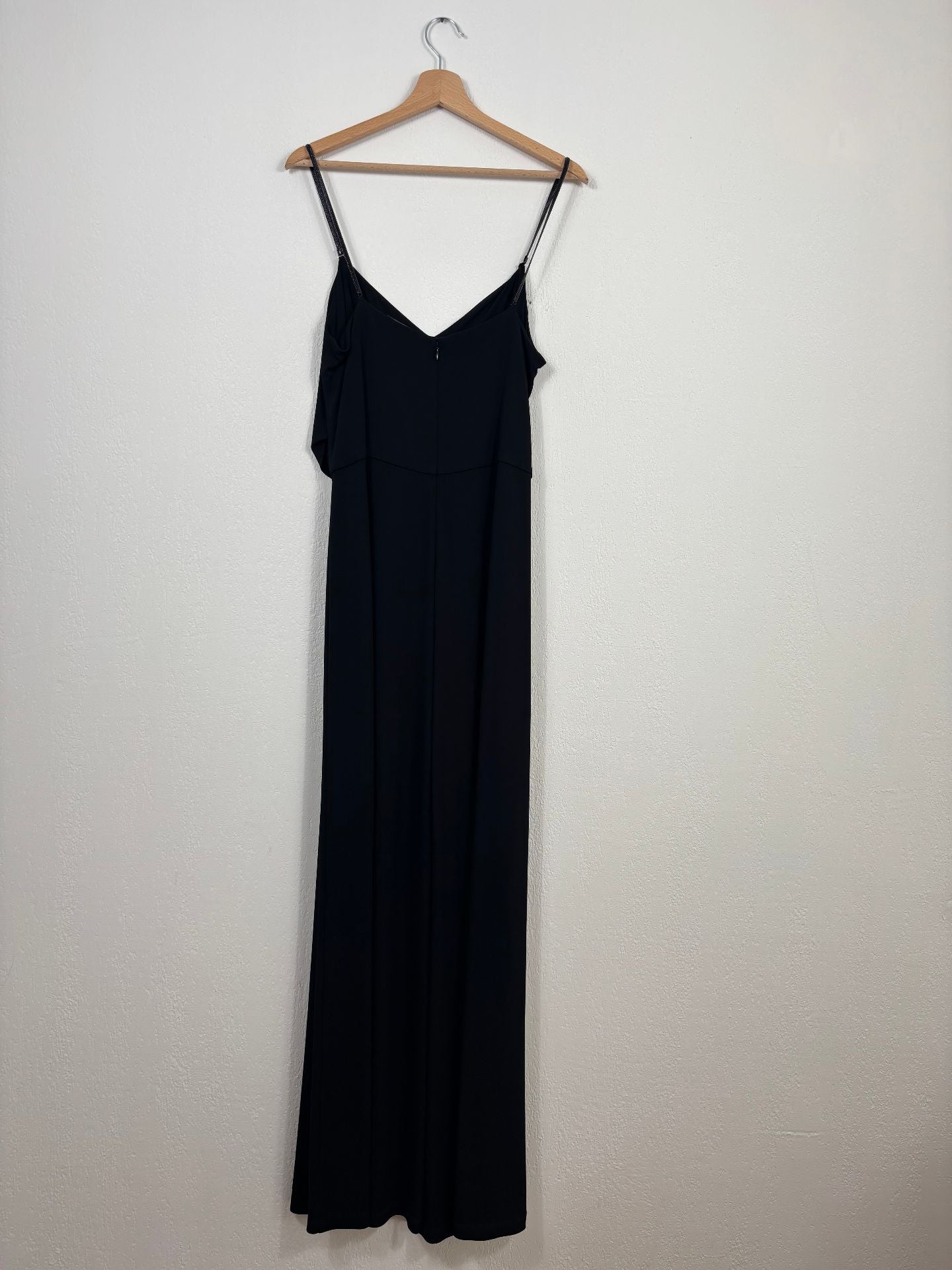 Combinaison longue noire drapée – Ralph Lauren Purple Label – Taille L-11