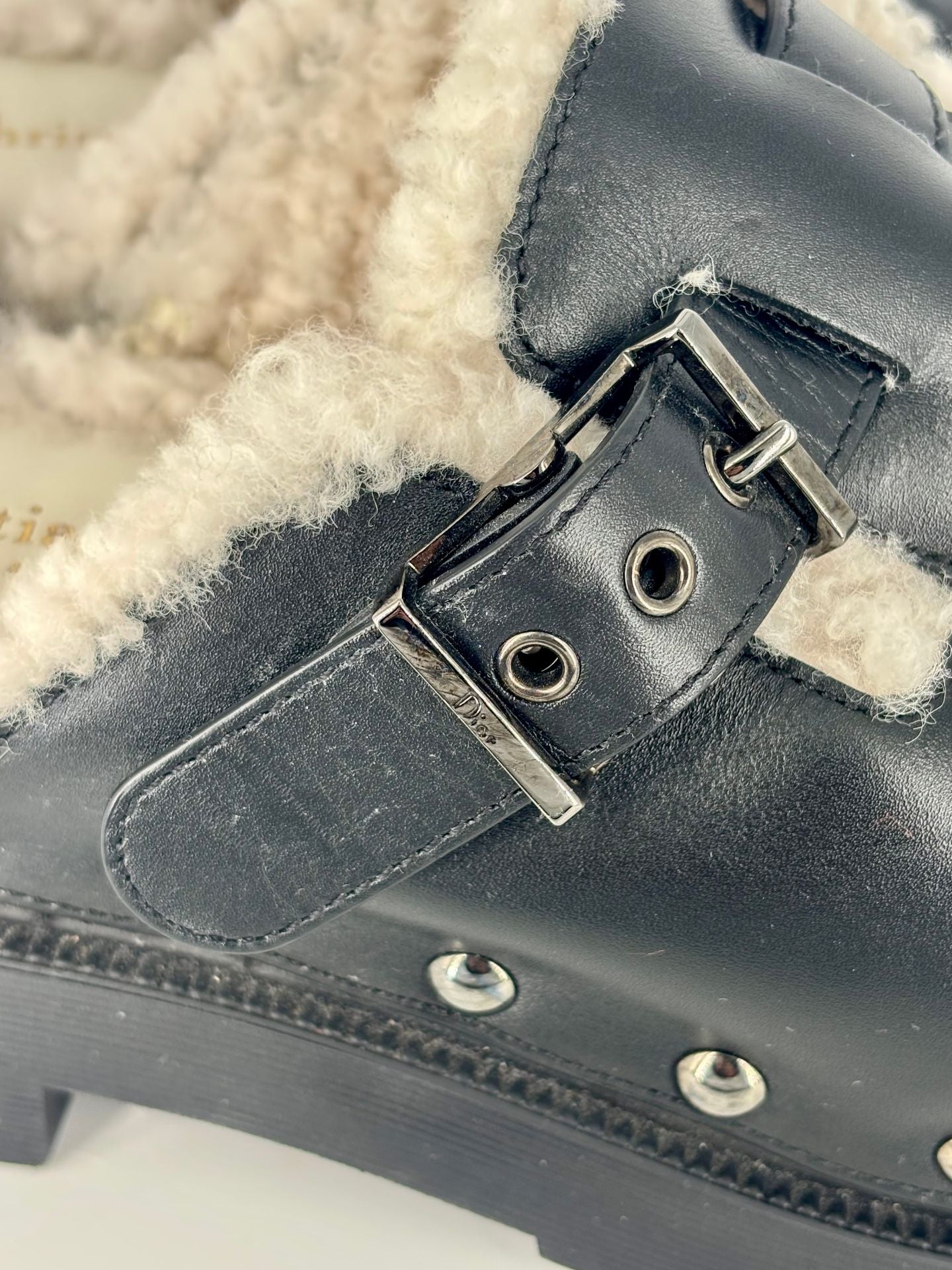 Dior Diorquake Black Fur-Lined Leather Clogs – Dior – Size 39-6