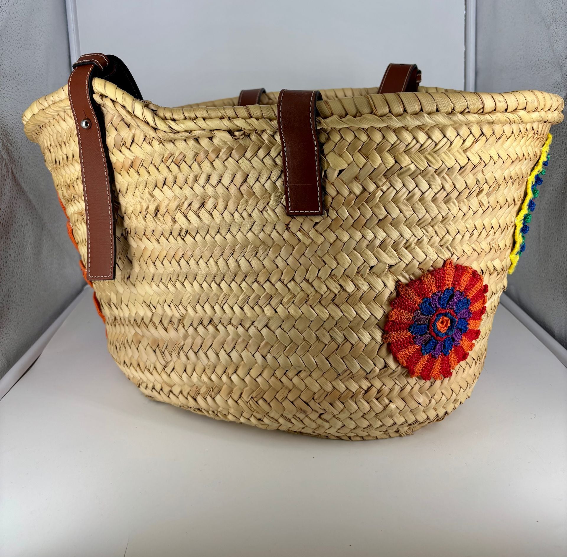 Loewe x Paula’s Ibiza Palm Leaf and Leather Basket Bag – Limited Edition-5