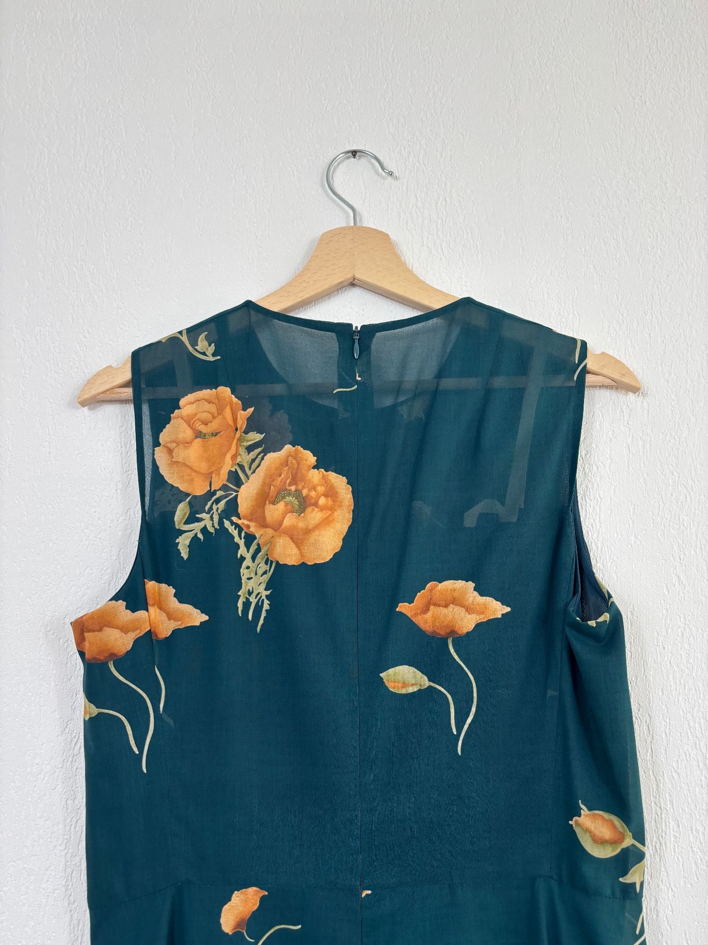 Robe Akris Anemone Green en laine vierge imprimée – Taille 40-7