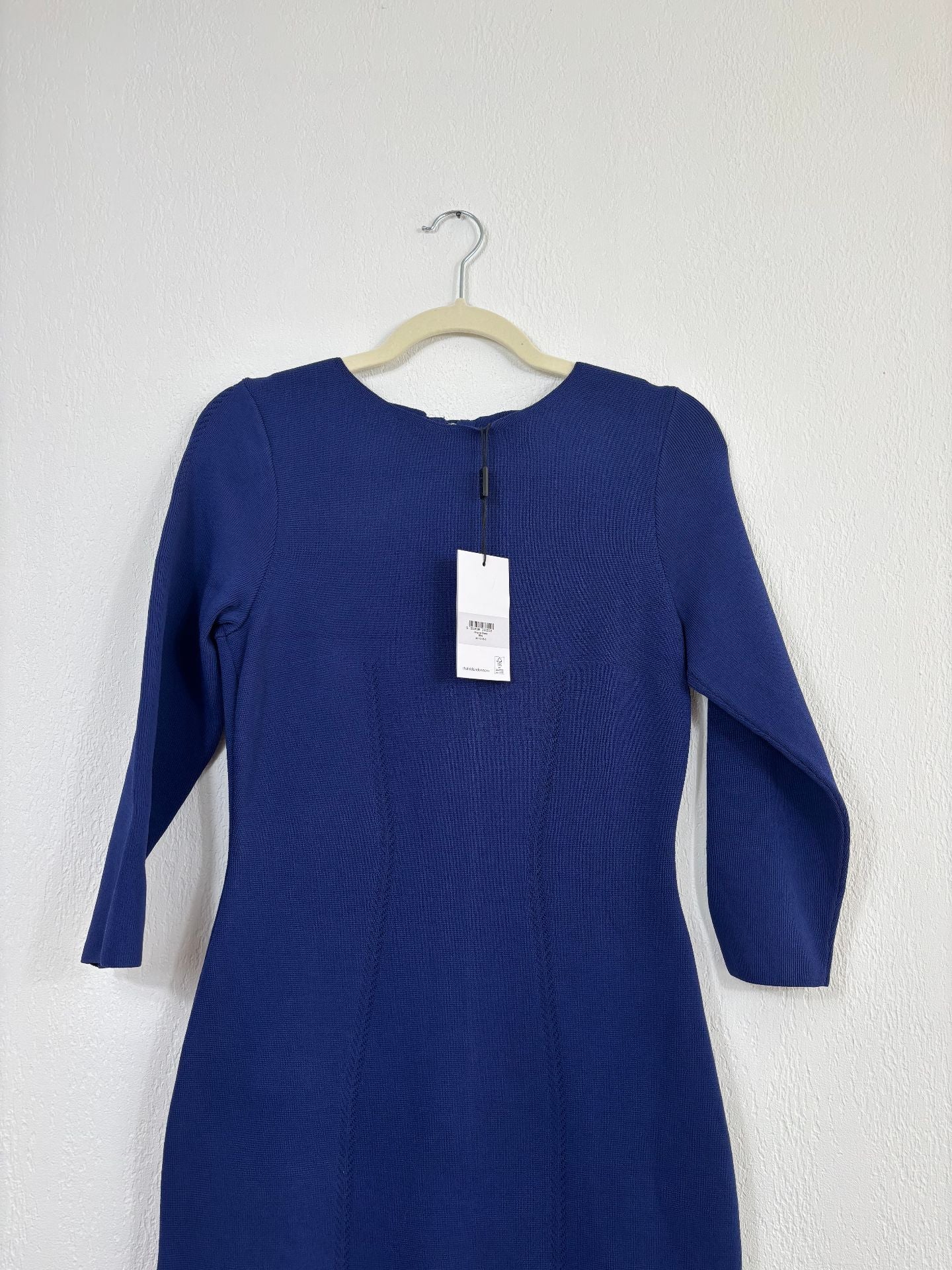 Robe The Fold Giverny bleue en acétate texturé – Taille 38-3