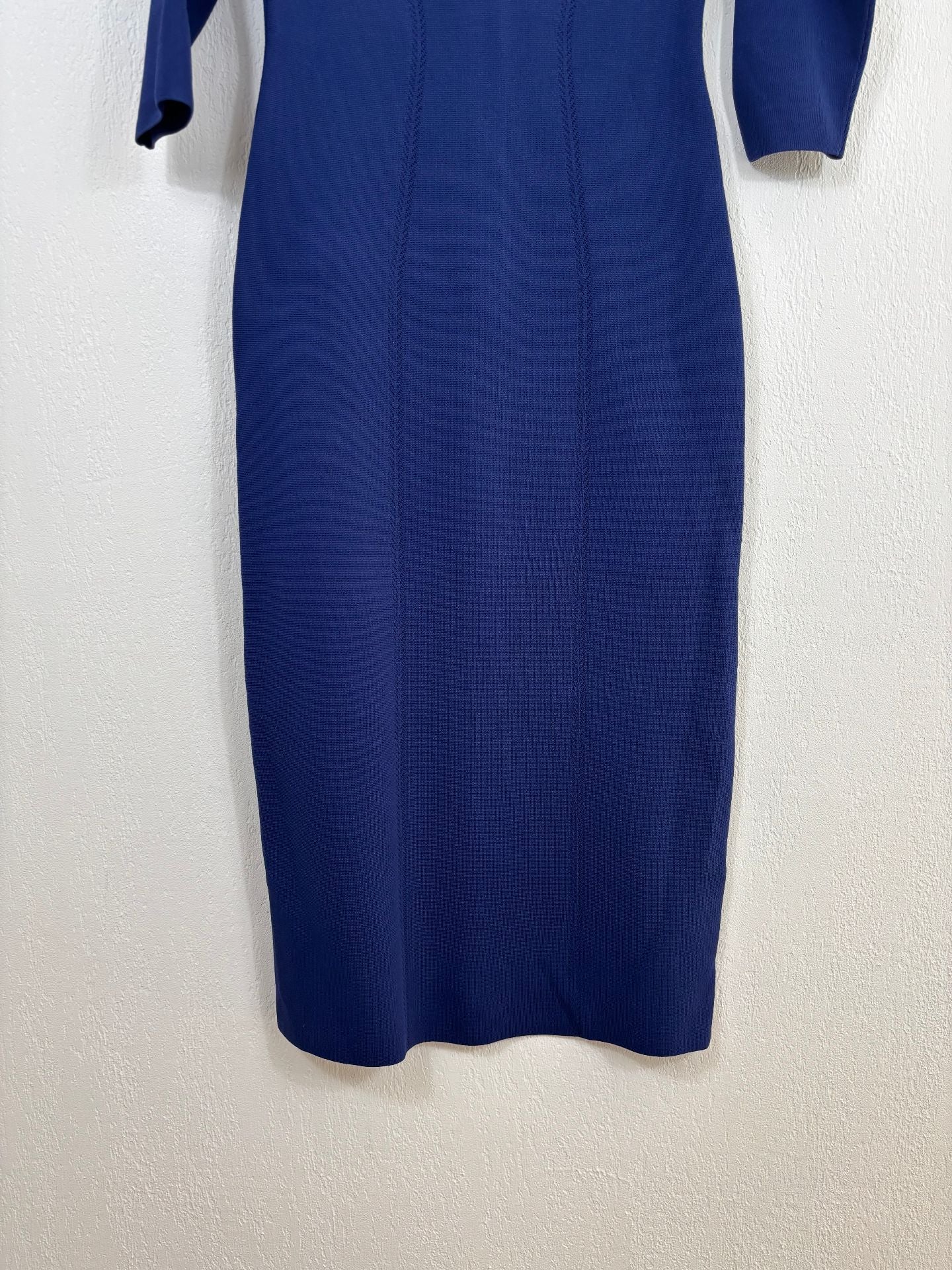Robe The Fold Giverny bleue en acétate texturé – Taille 38-4