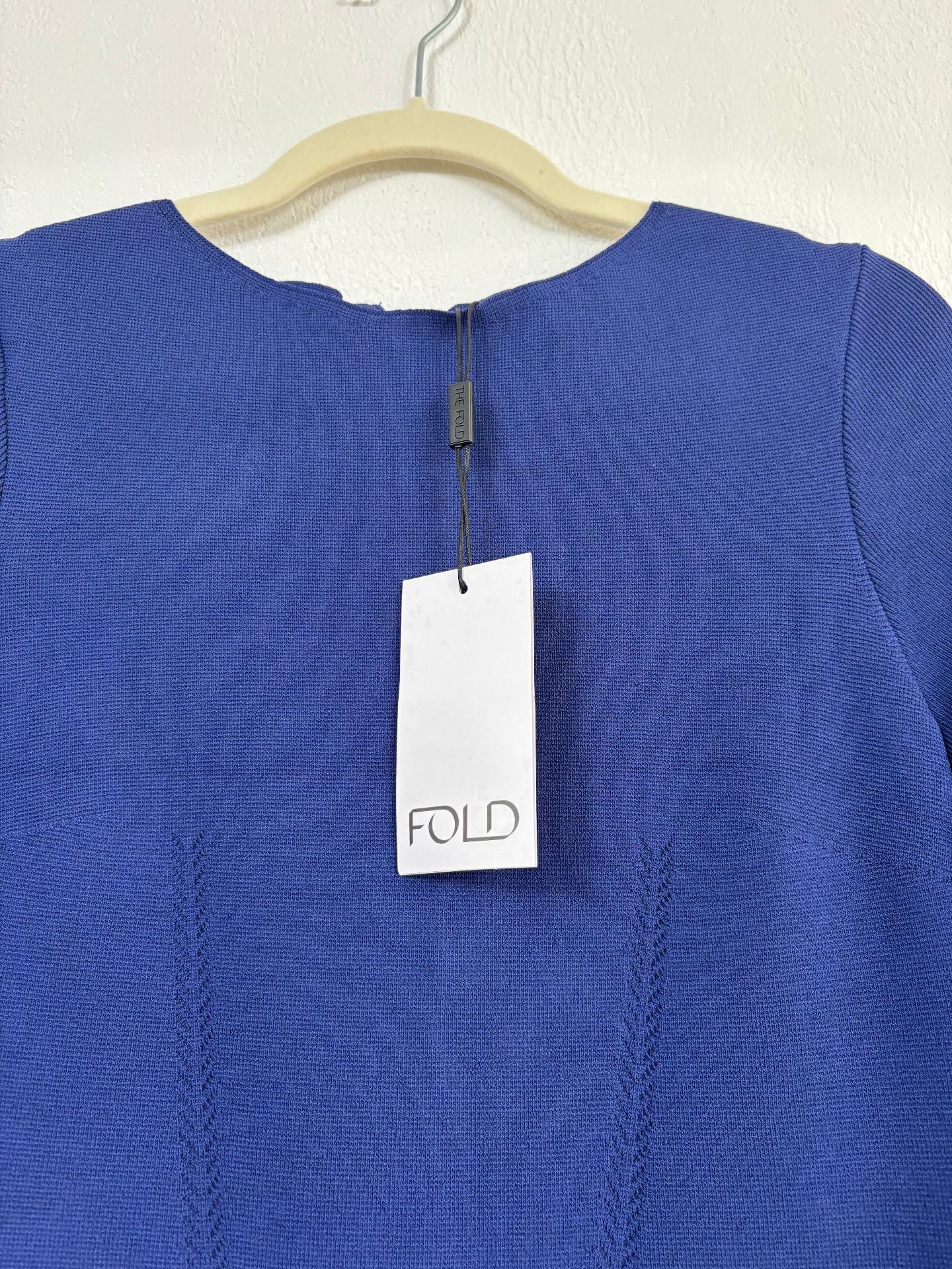 Robe The Fold Giverny bleue en acétate texturé – Taille 38-6