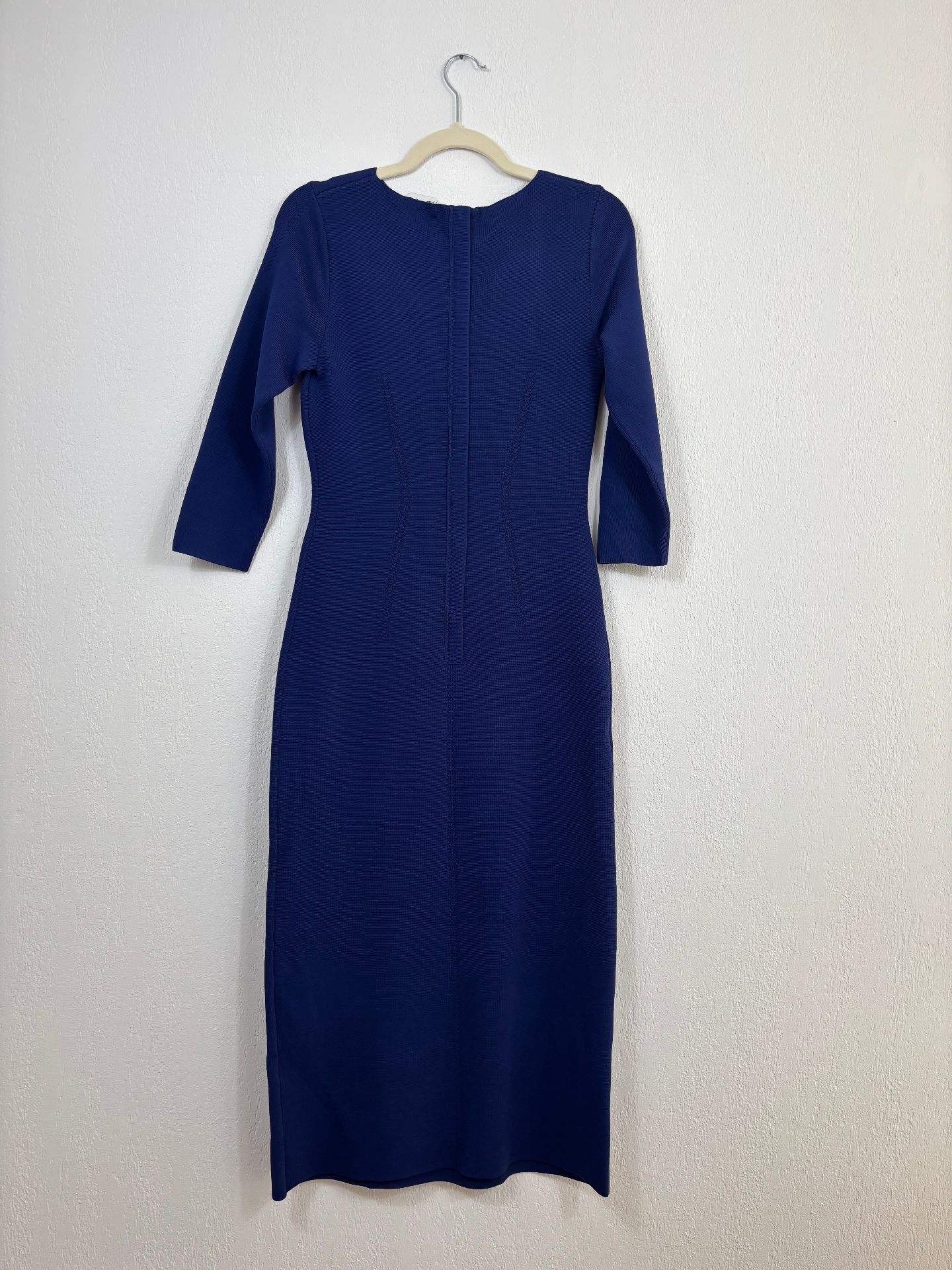 Robe The Fold Giverny bleue en acétate texturé – Taille 38-8