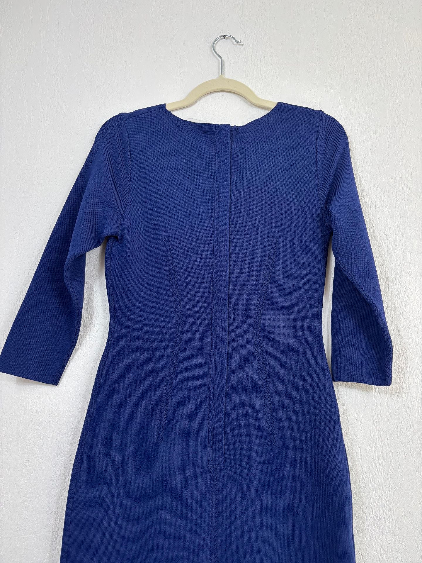 Robe The Fold Giverny bleue en acétate texturé – Taille 38-9