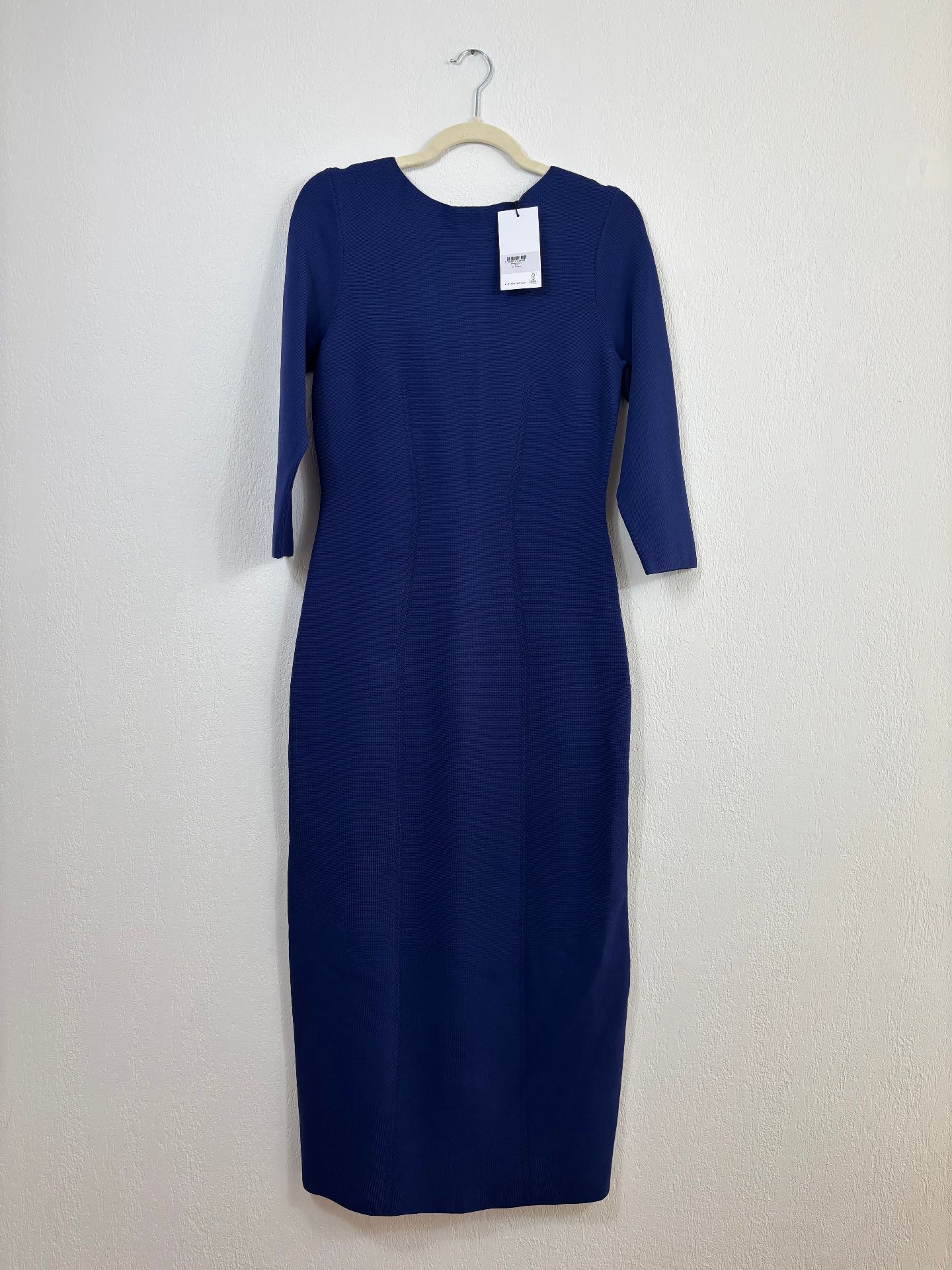 Robe The Fold Giverny bleue en acétate texturé – Taille 40-2
