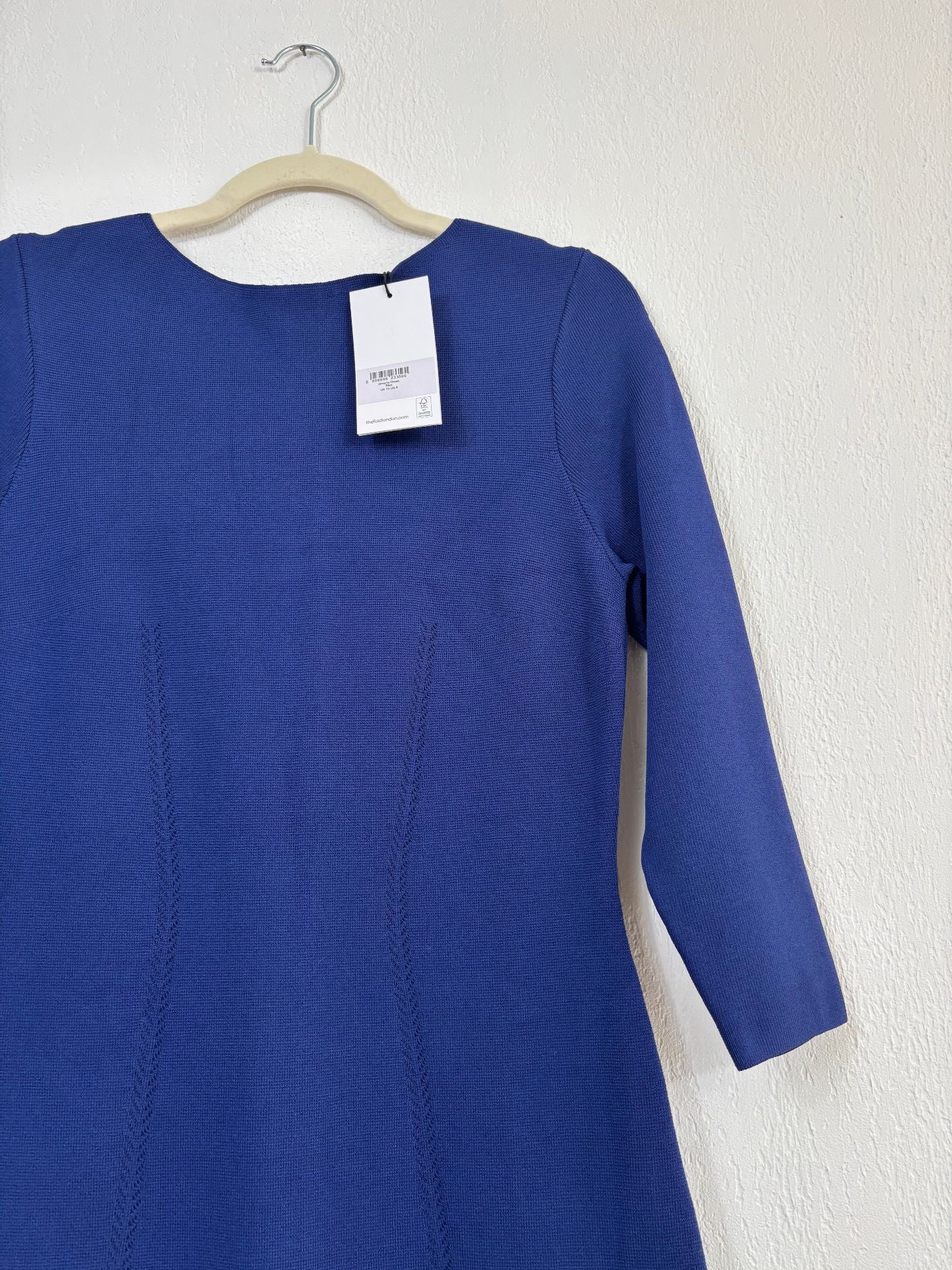Robe The Fold Giverny bleue en acétate texturé – Taille 40-3