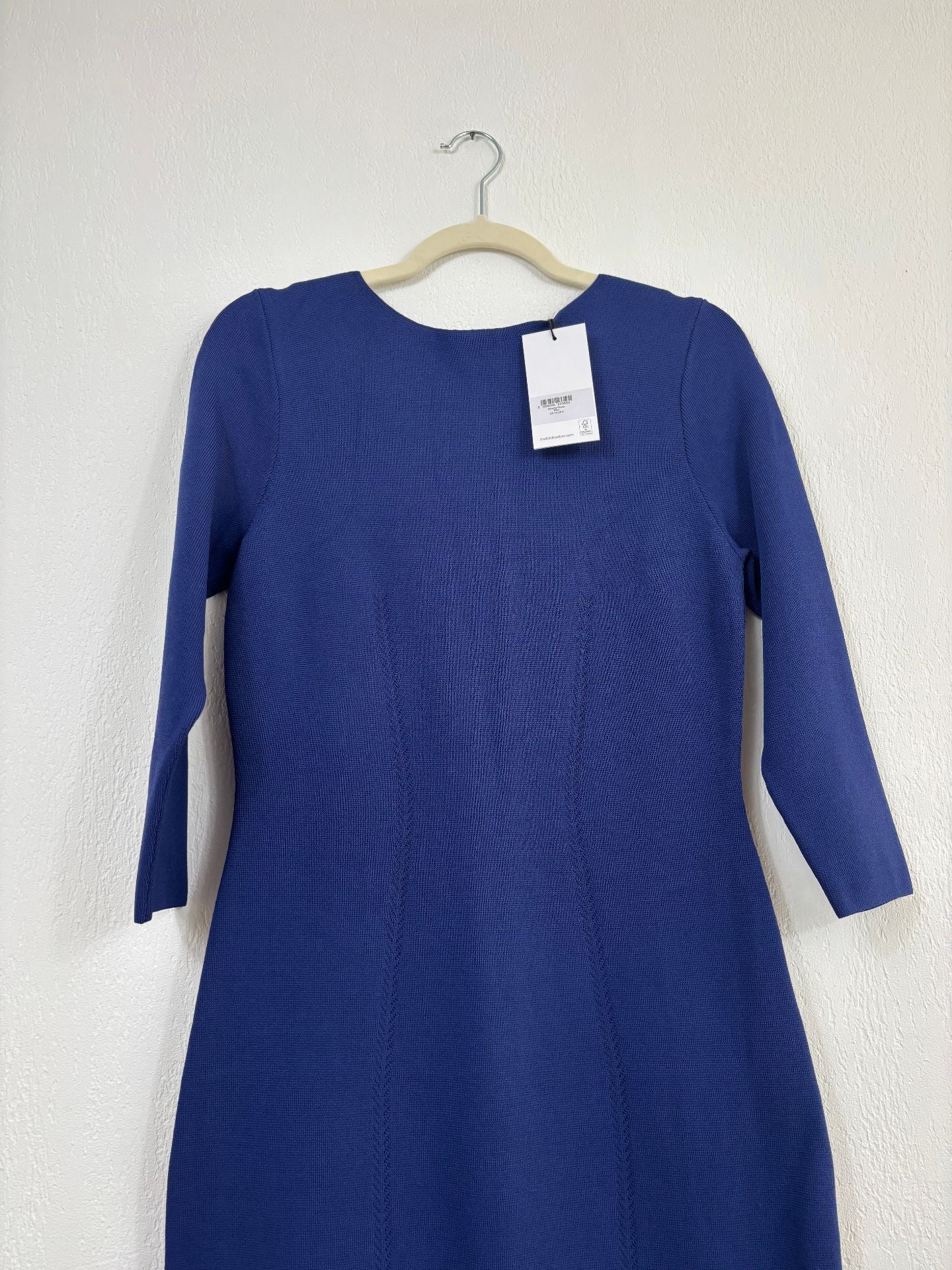 Robe The Fold Giverny bleue en acétate texturé – Taille 40-5