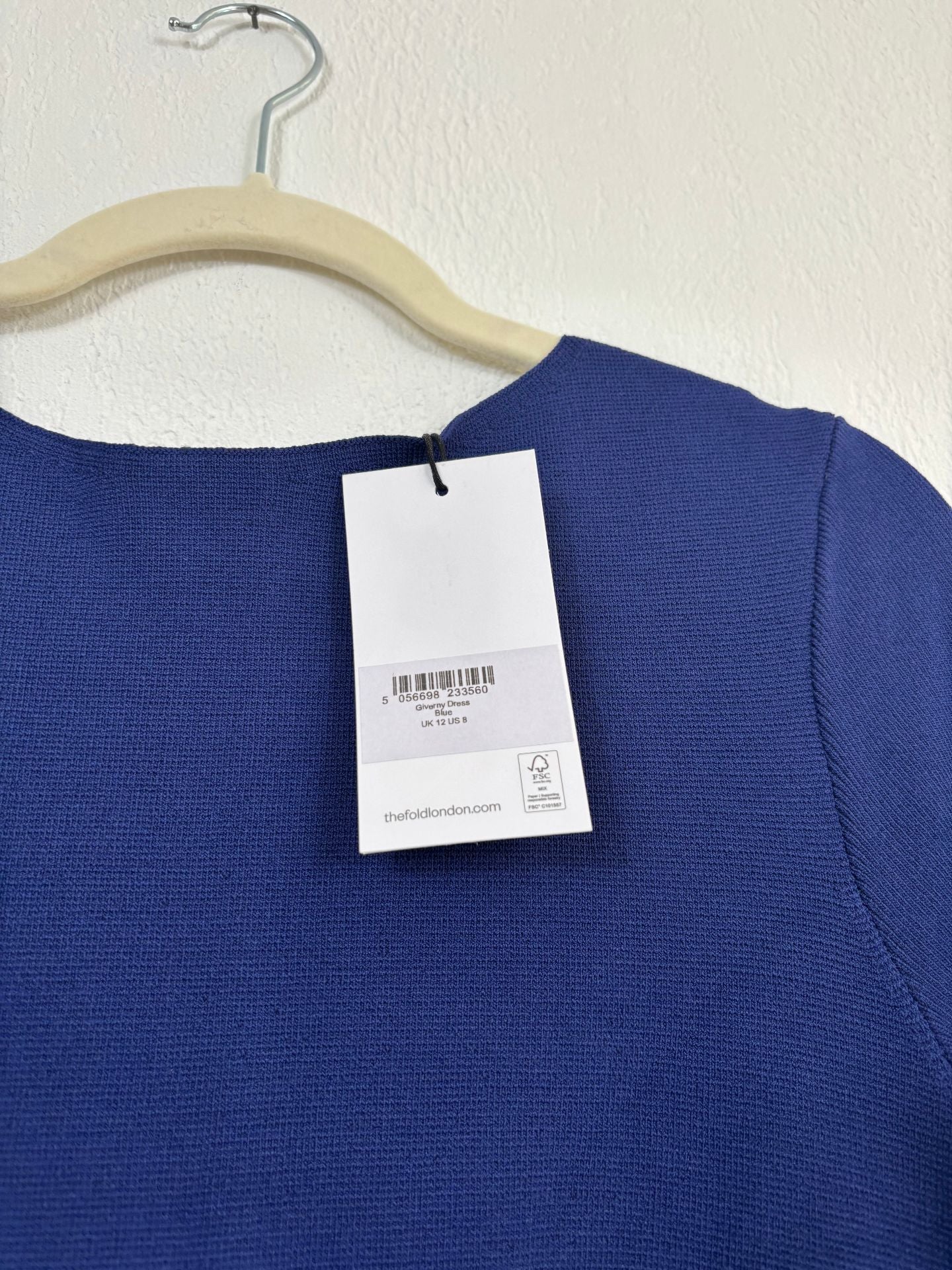 Robe The Fold Giverny bleue en acétate texturé – Taille 40-6