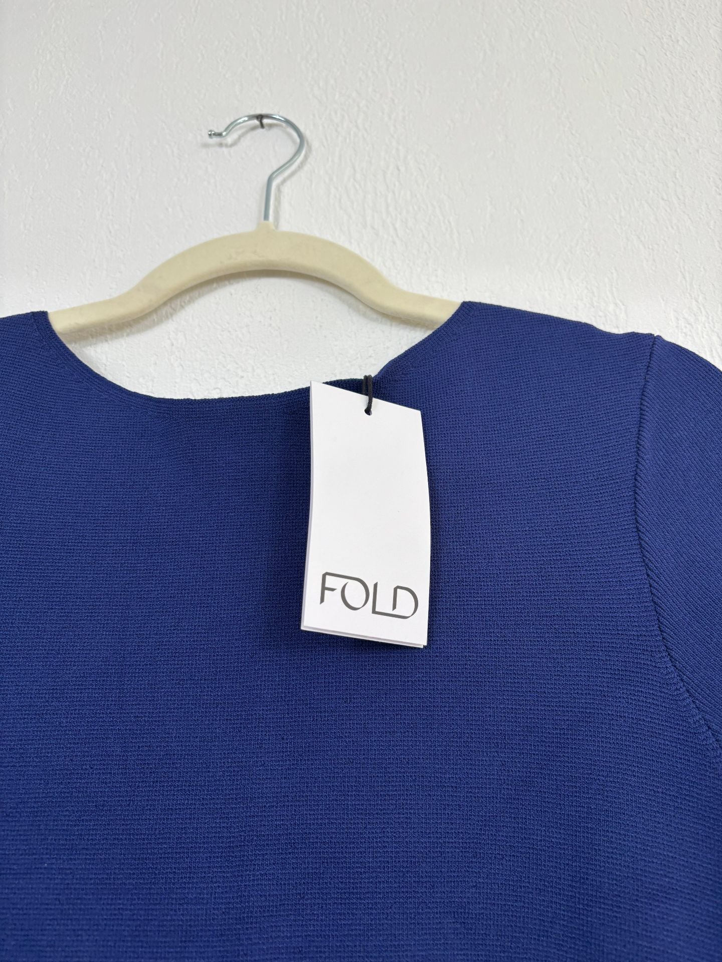 Robe The Fold Giverny bleue en acétate texturé – Taille 40-7