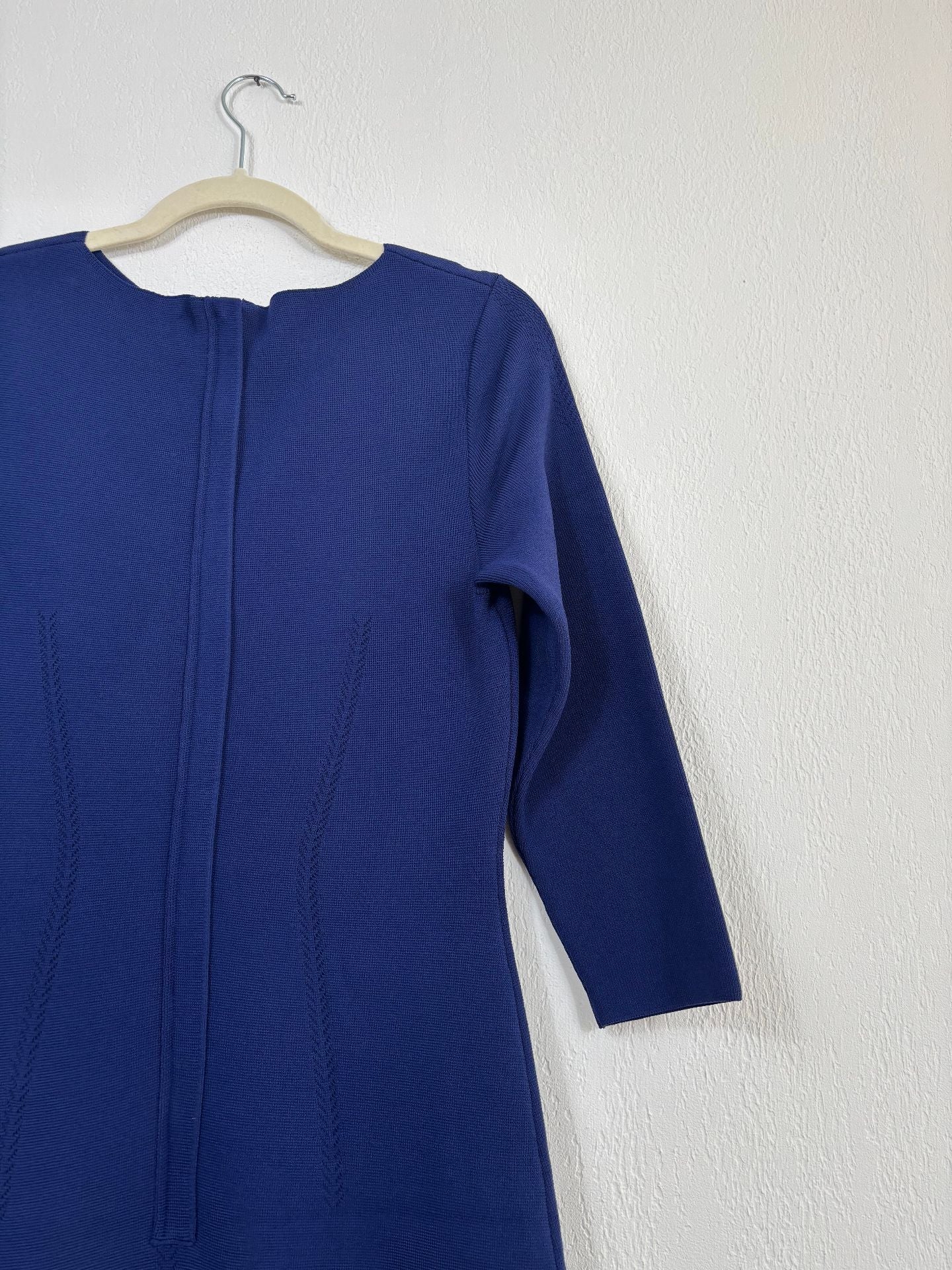 Robe The Fold Giverny bleue en acétate texturé – Taille 40-10
