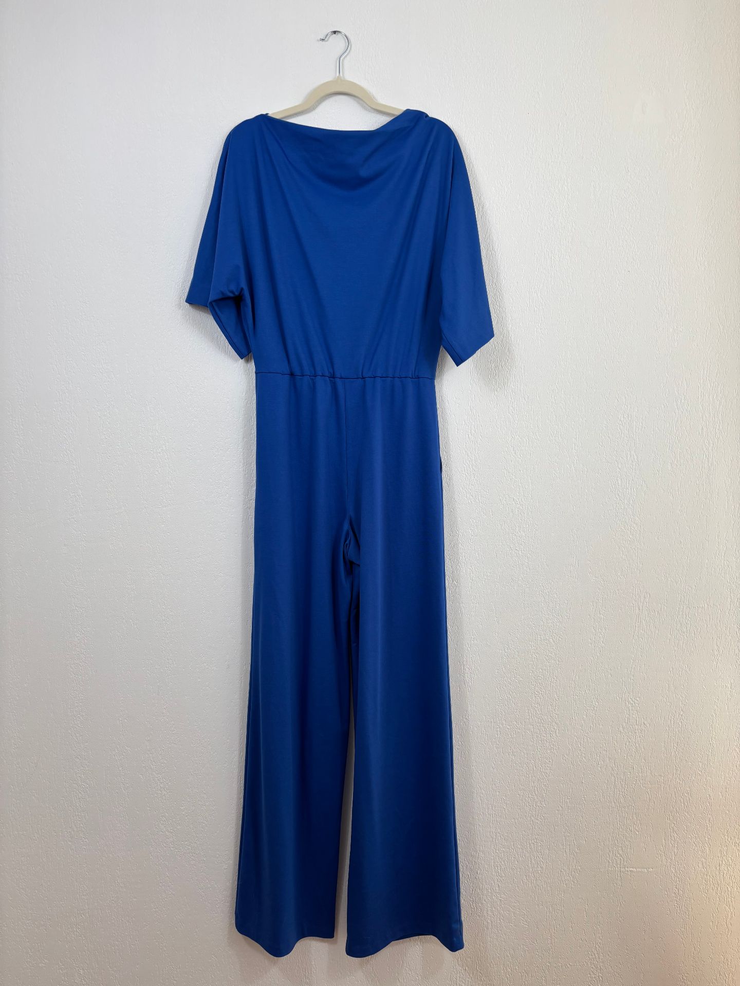 Combinaison bleue en maille de coton drapée – Crisoni – Taille L-8