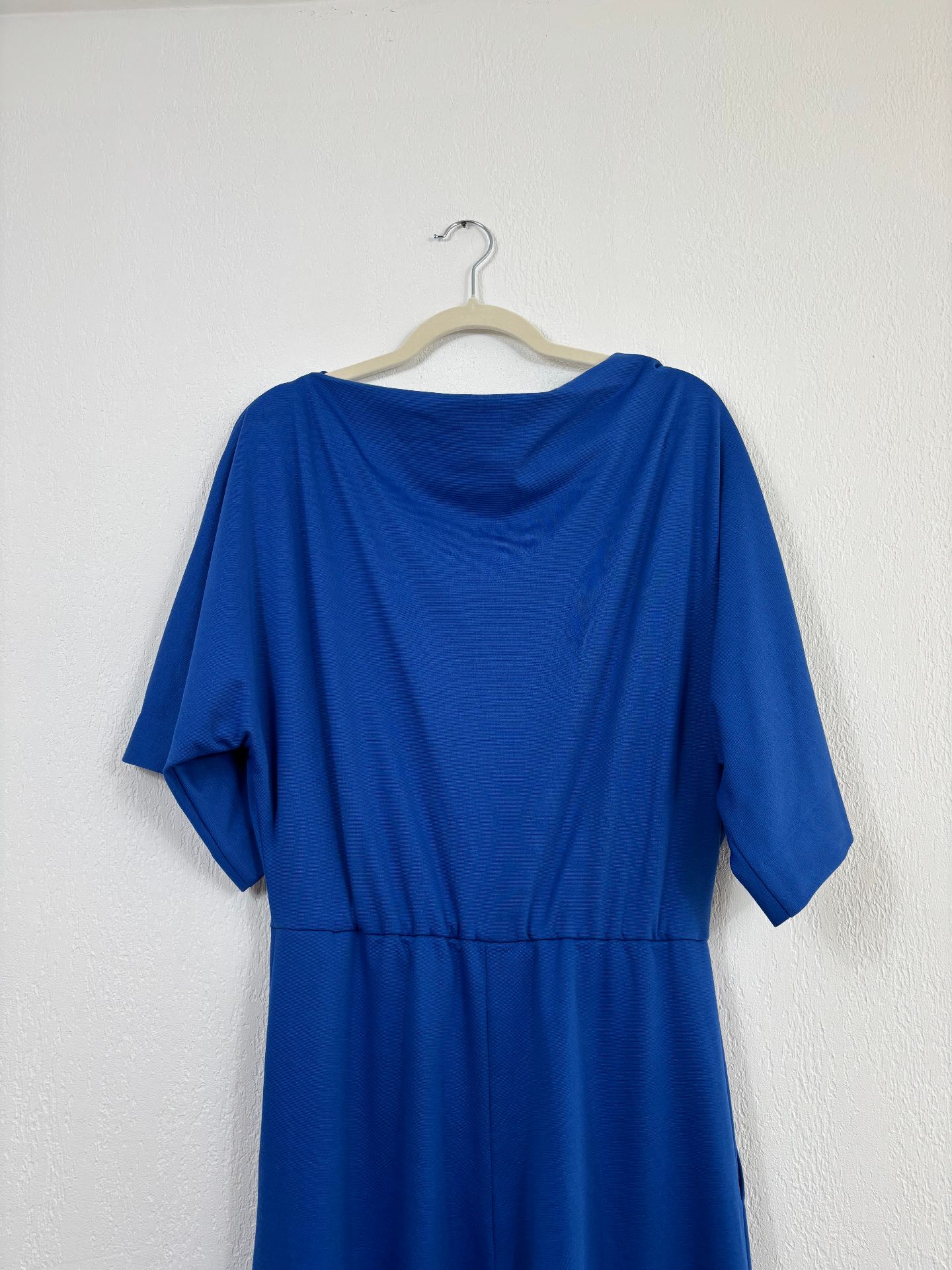 Combinaison bleue en maille de coton drapée – Crisoni – Taille L-10