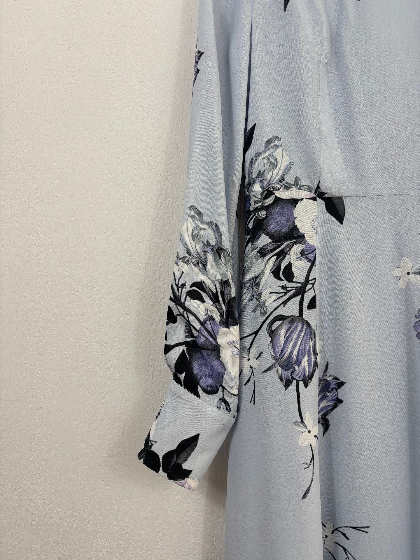Robe midi à fleurs Dutch Flowers Painting Blue – Erdem – Taille 42-4