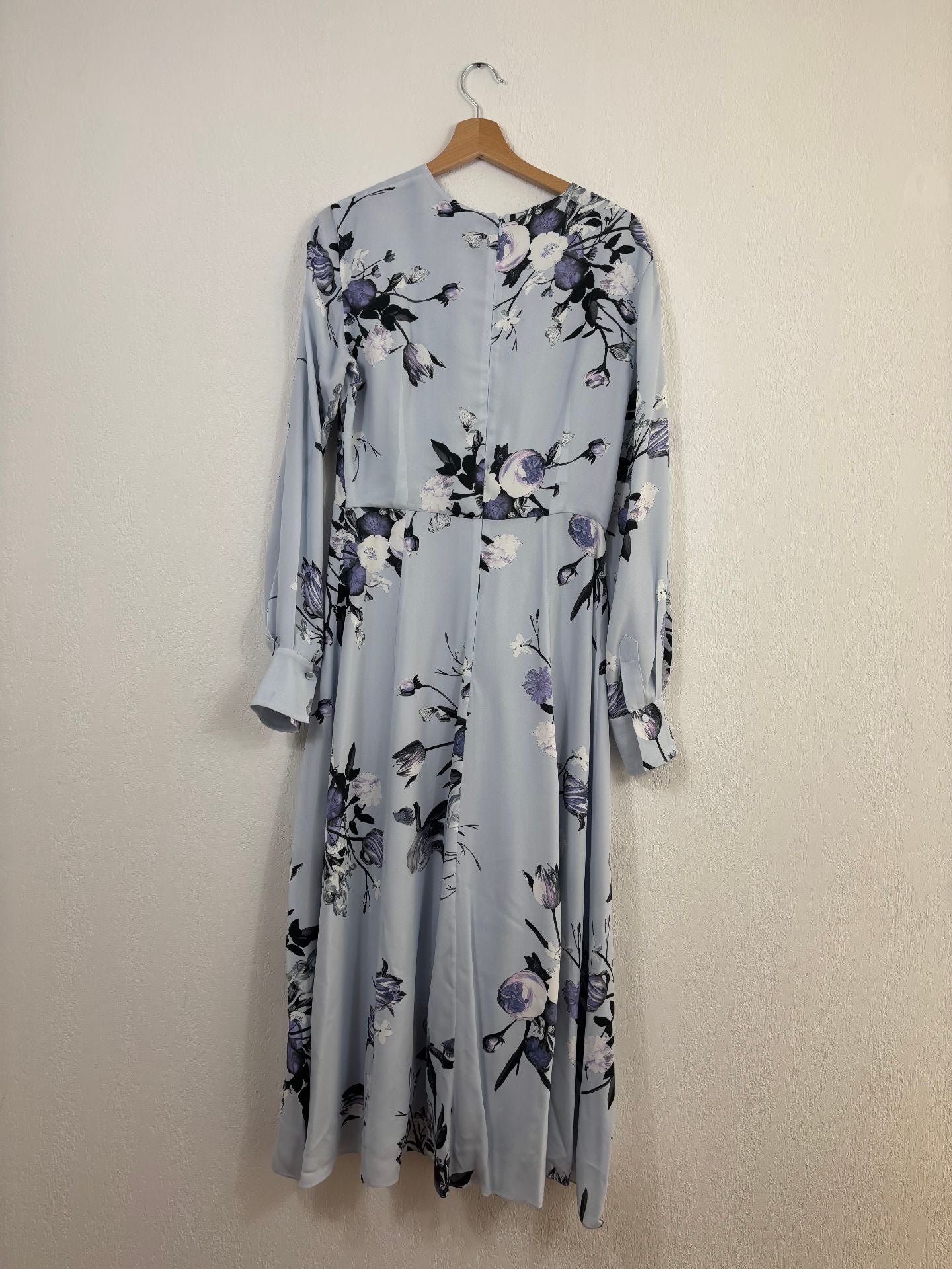 Robe midi à fleurs Dutch Flowers Painting Blue – Erdem – Taille 42-6