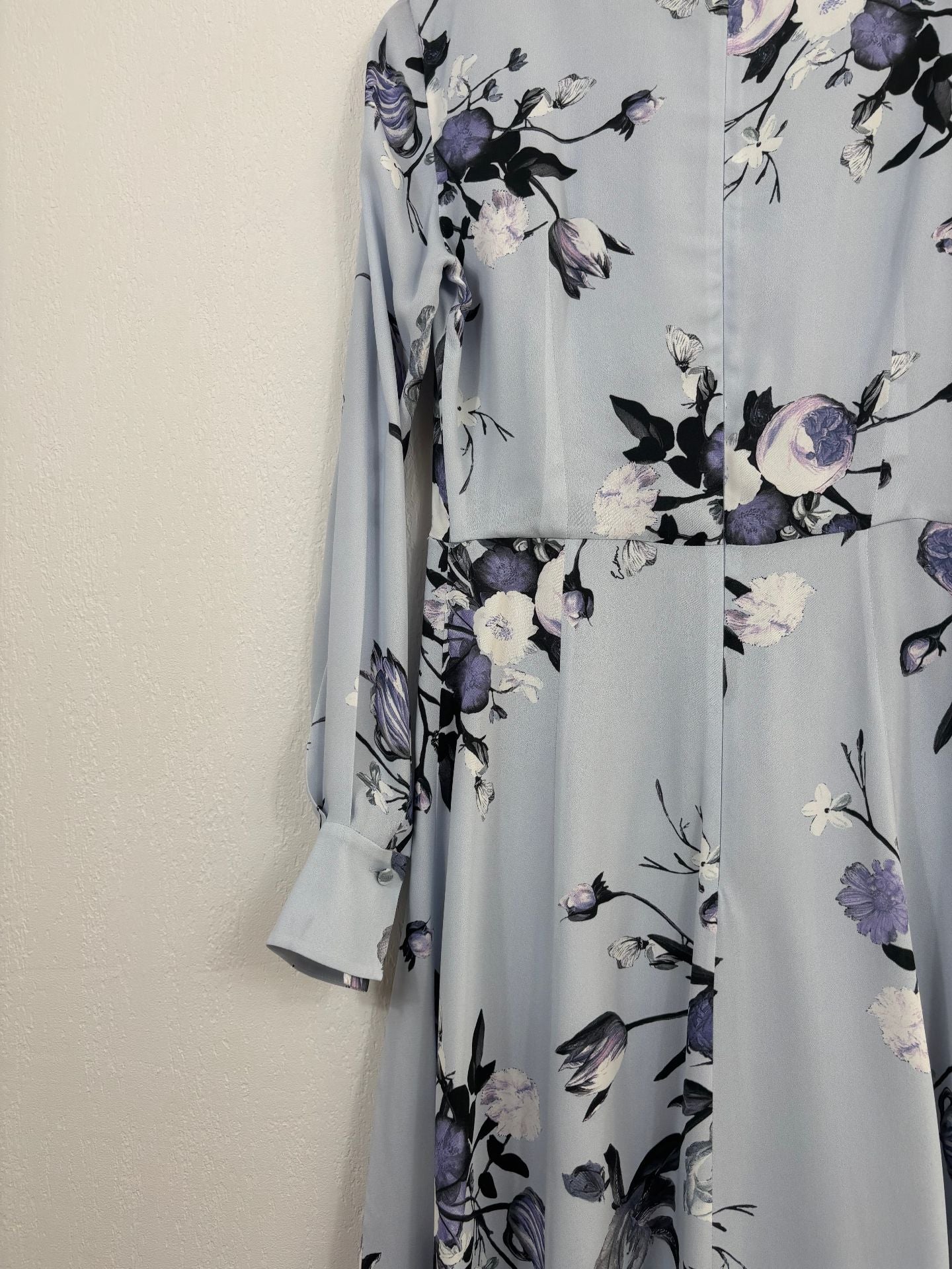 Robe midi à fleurs Dutch Flowers Painting Blue – Erdem – Taille 42-8