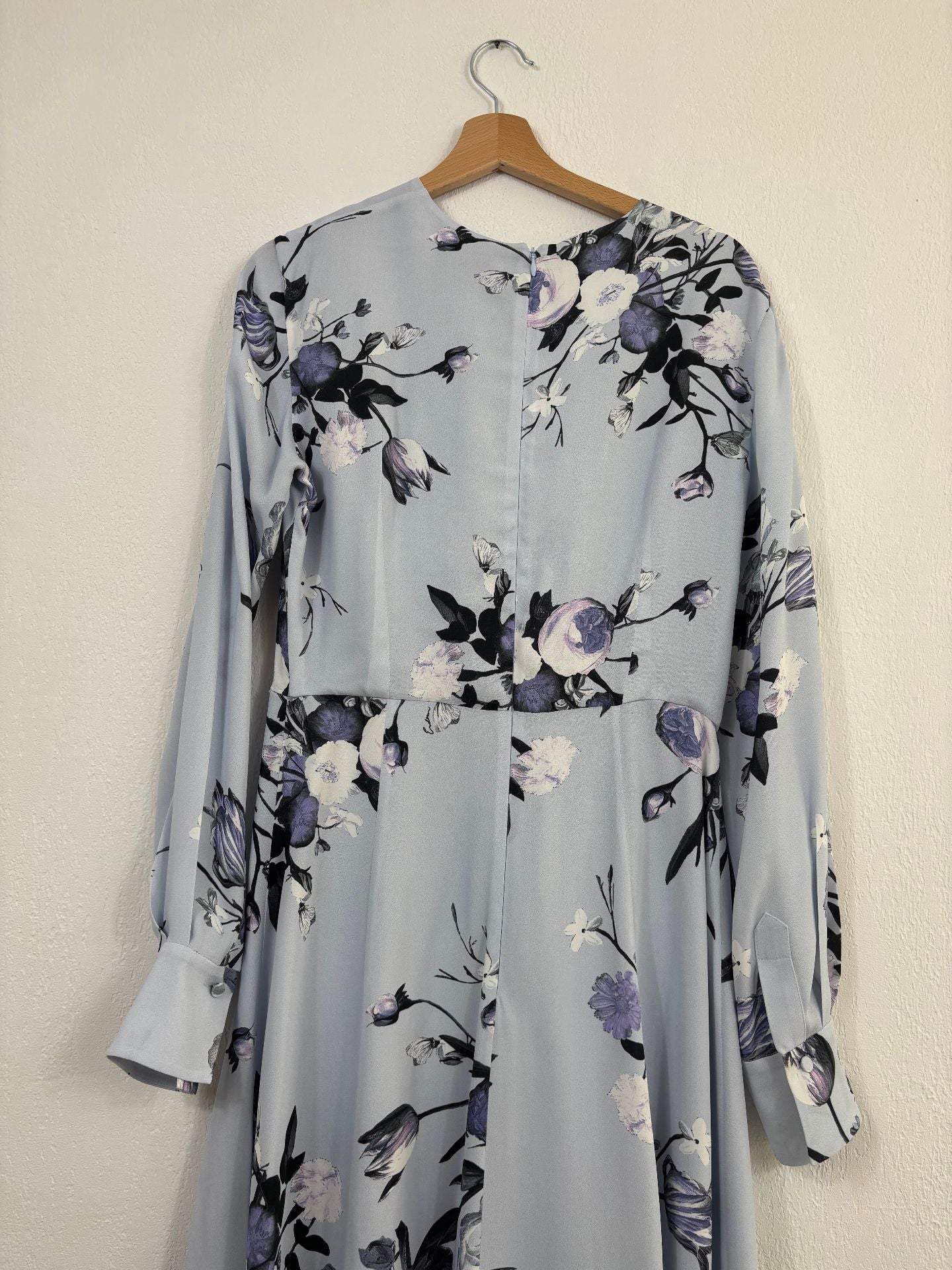 Robe midi à fleurs Dutch Flowers Painting Blue – Erdem – Taille 42-9