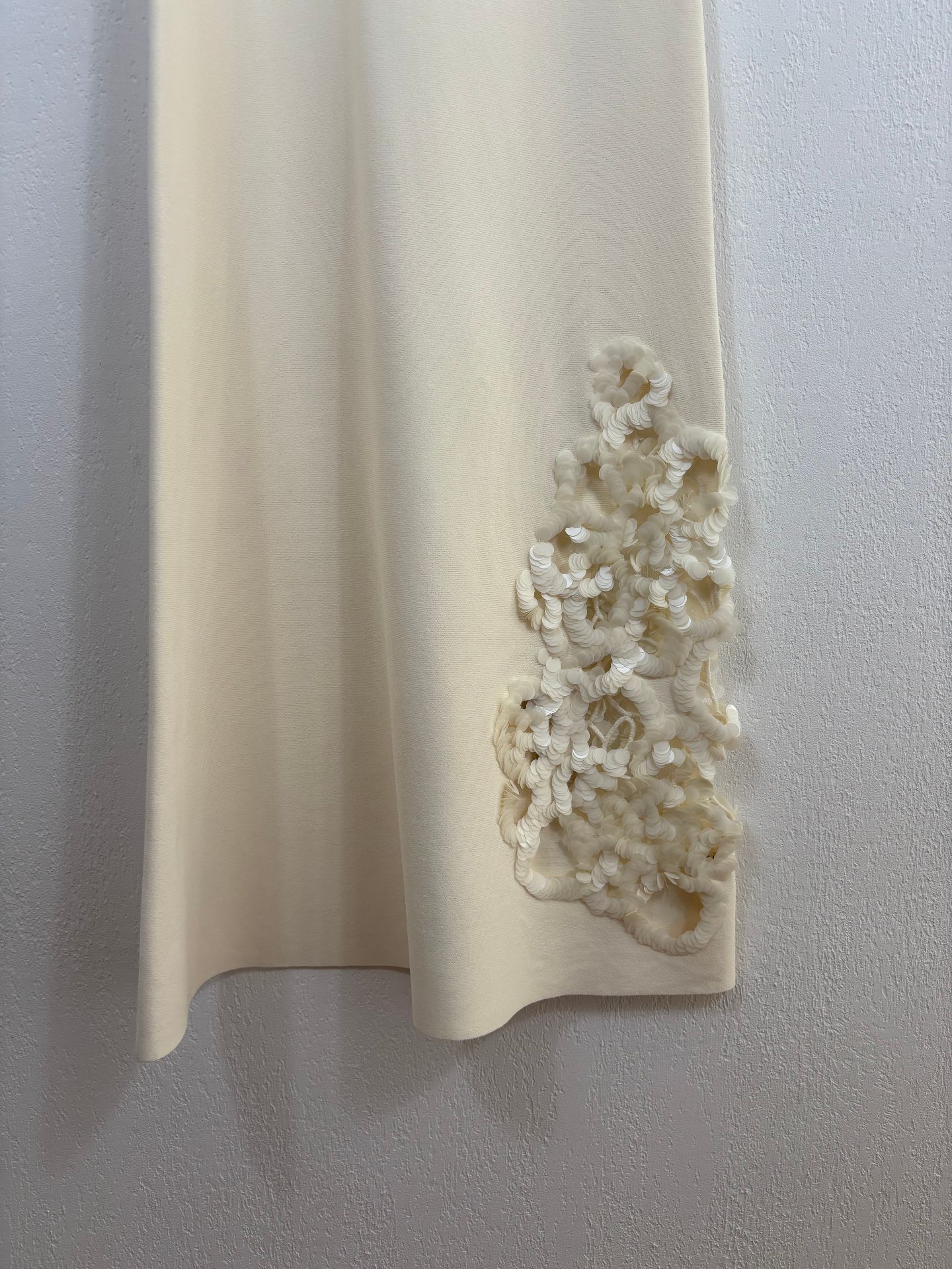 Robe longue Alexis Obarra en maille ivoire – Taille S-3