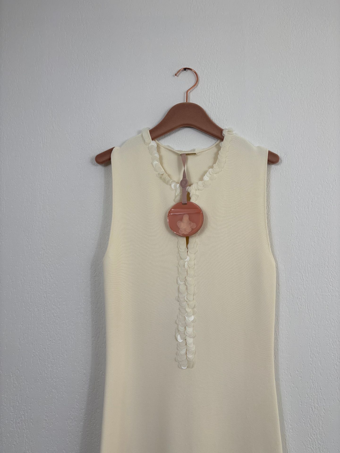 Robe longue Alexis Obarra en maille ivoire – Taille S-4