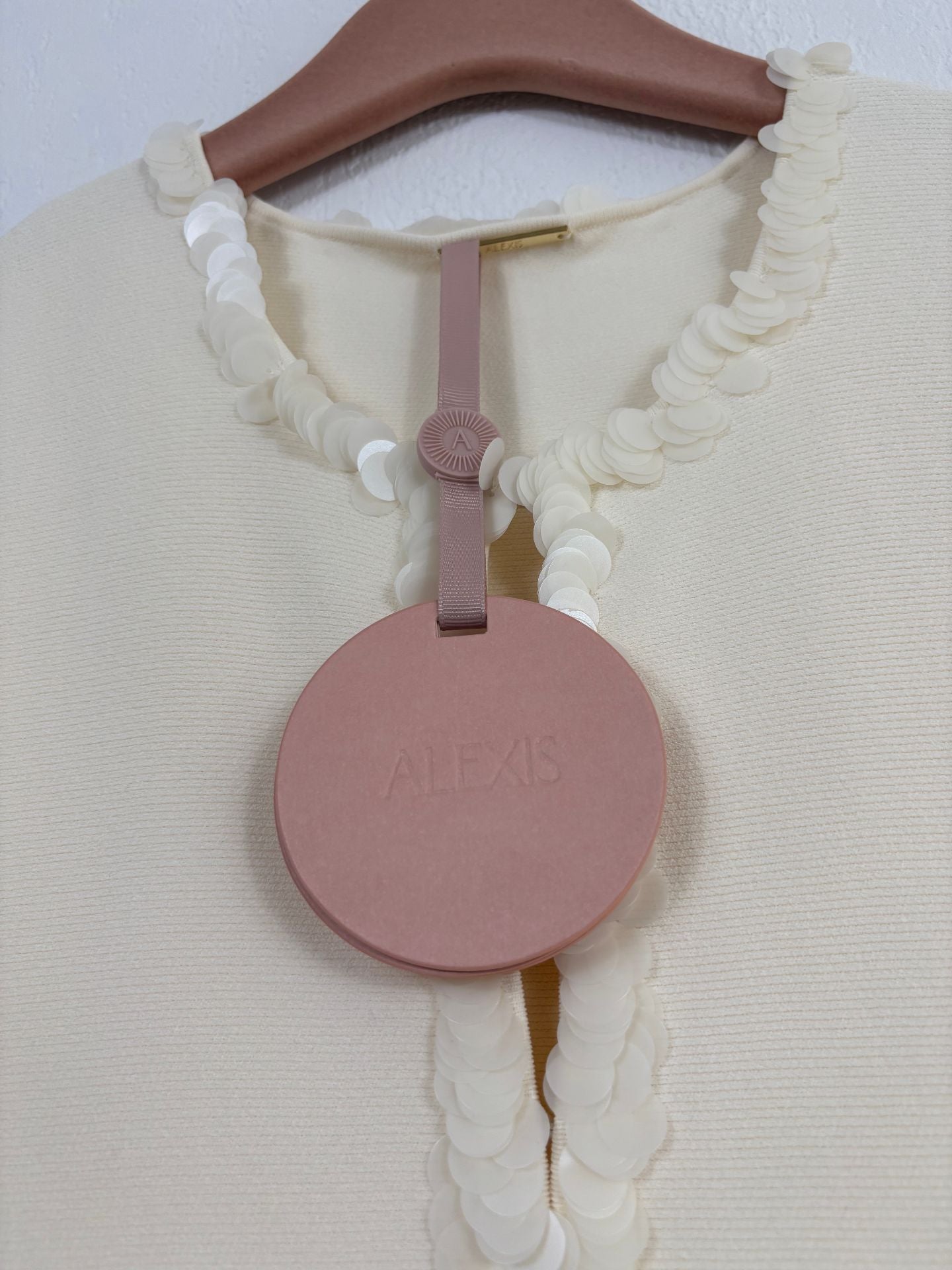 Robe longue Alexis Obarra en maille ivoire – Taille S-7