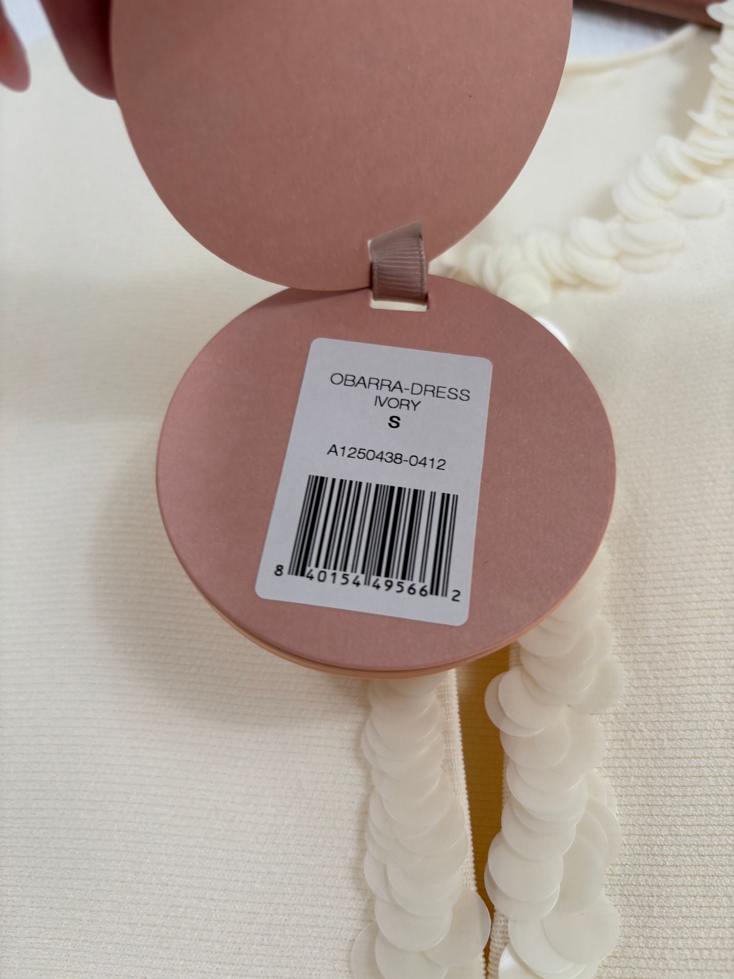 Robe longue Alexis Obarra en maille ivoire – Taille S-8