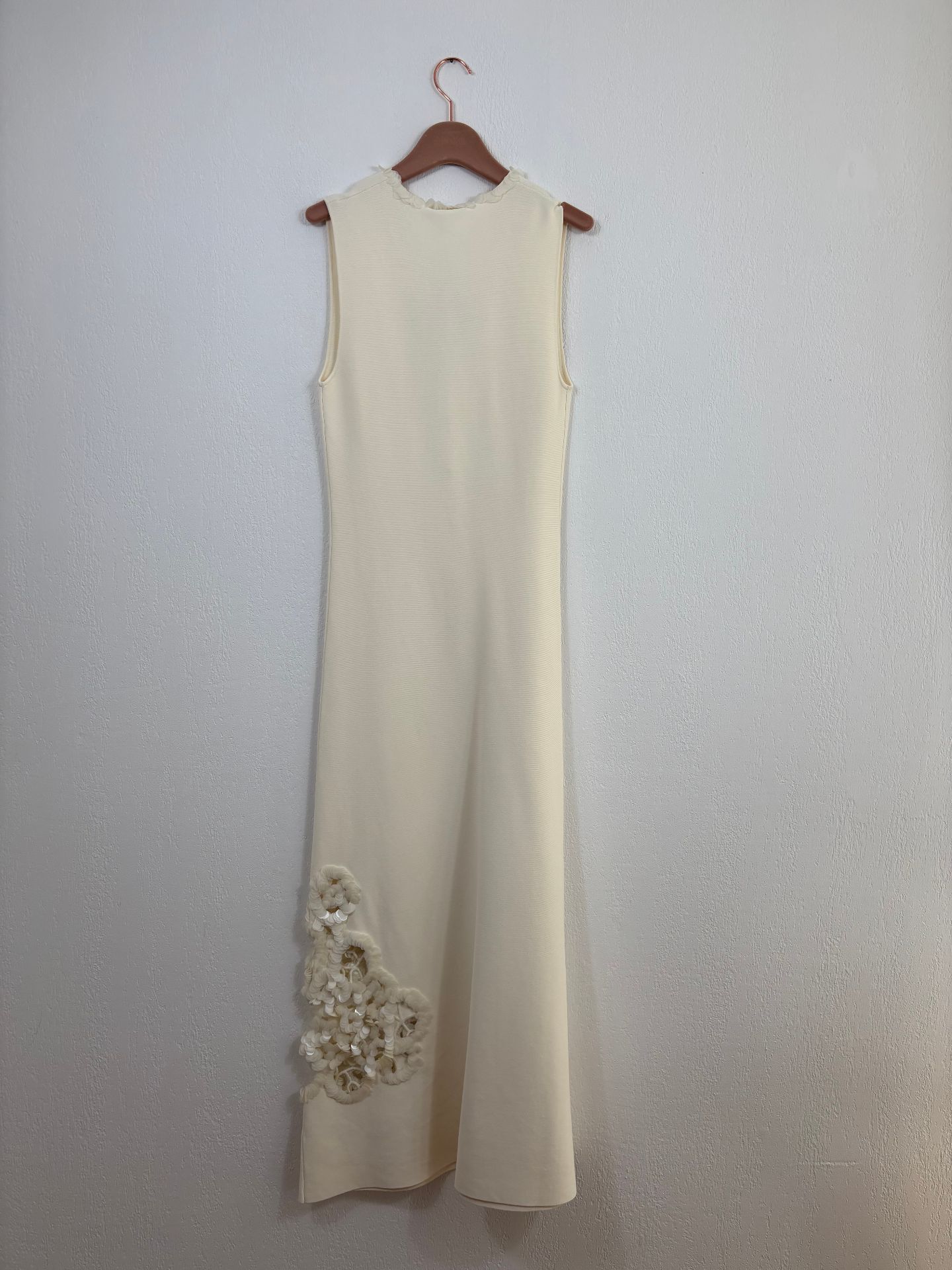 Robe longue Alexis Obarra en maille ivoire – Taille S-10