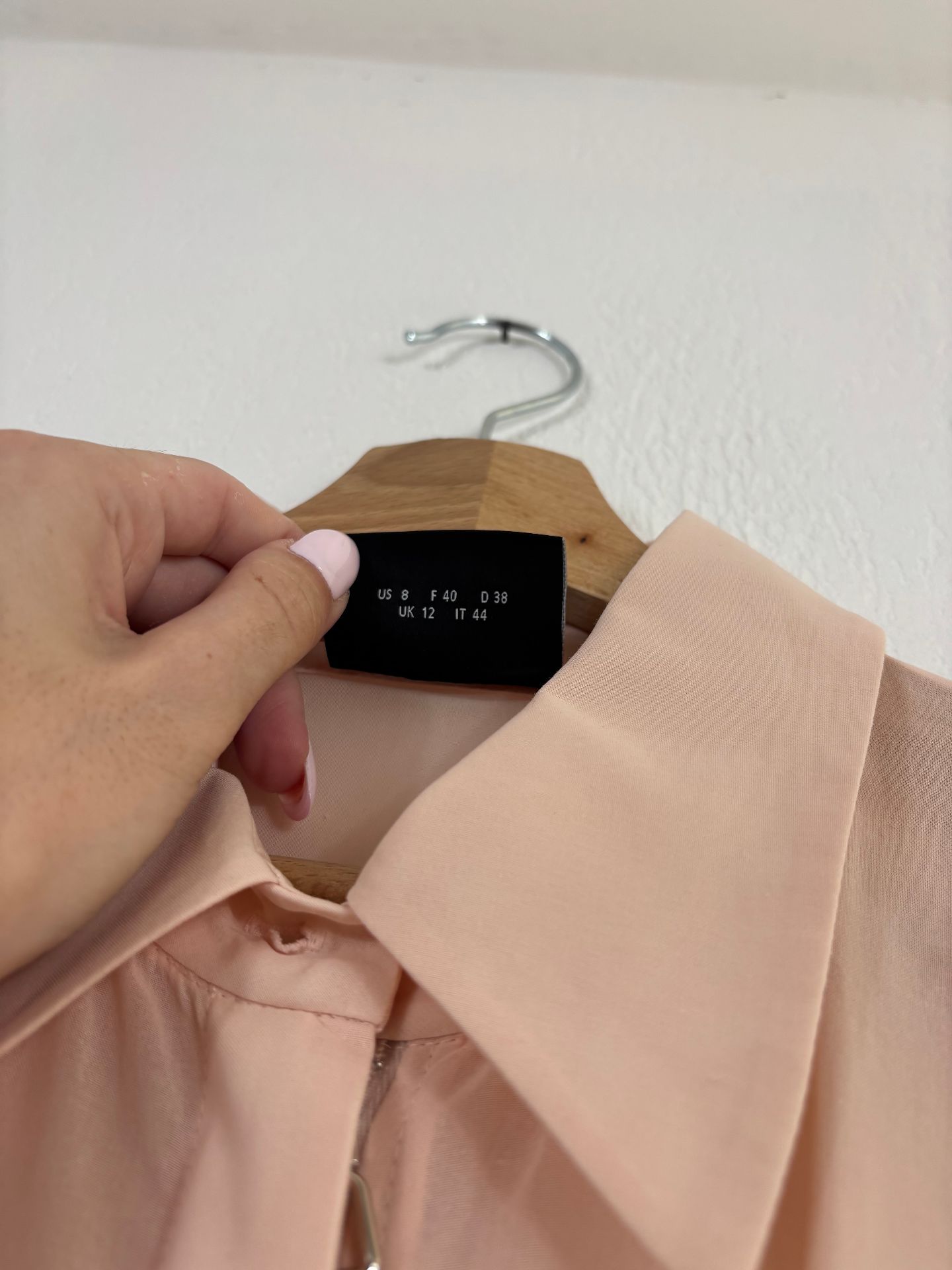 Robe chemise manches longues en voile de coton rose saumon - Akris – Taille 40-7