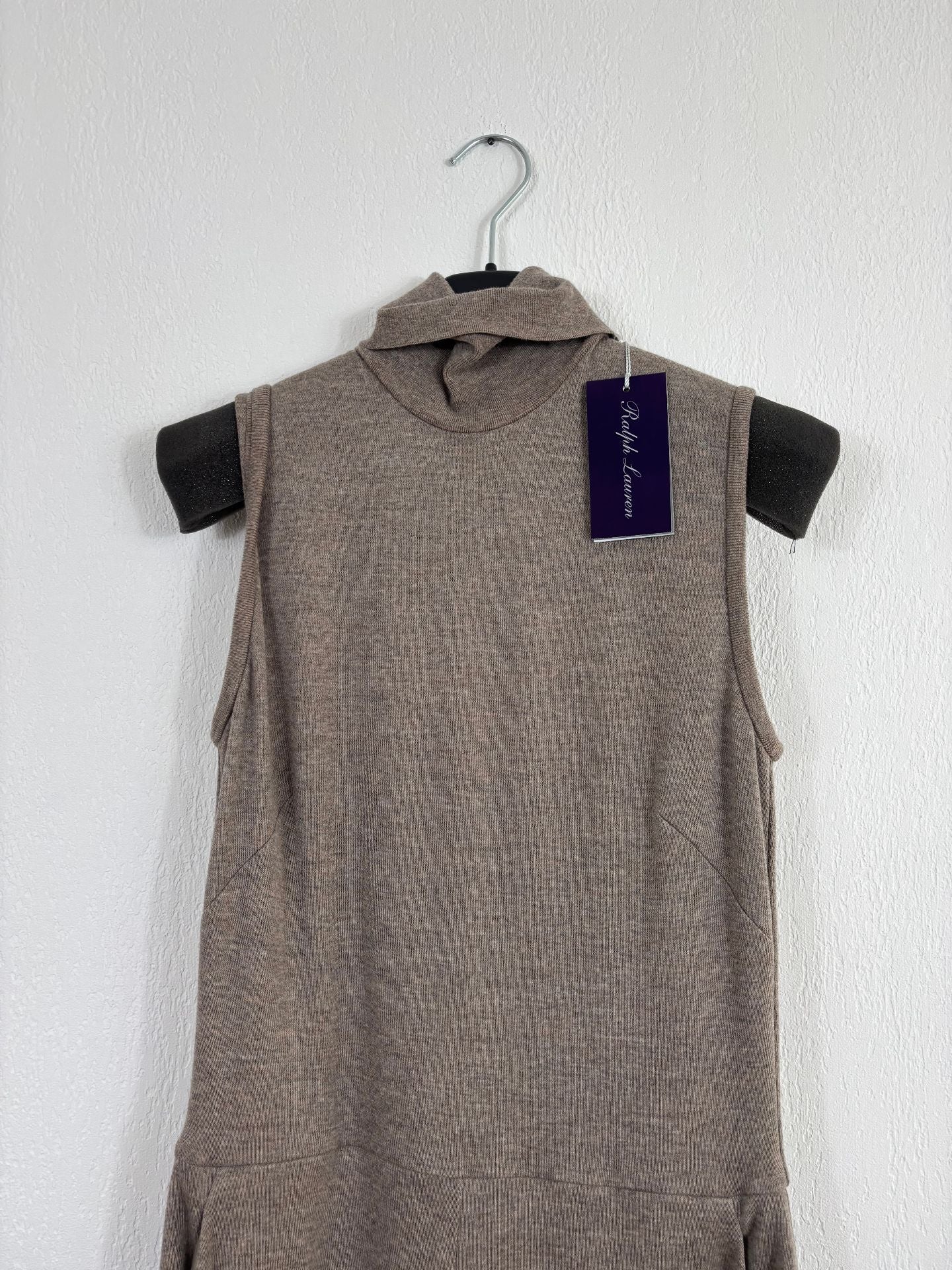 Combinaison Ralph Lauren Purple Label laine chinée taupe col roulé – T.40-3