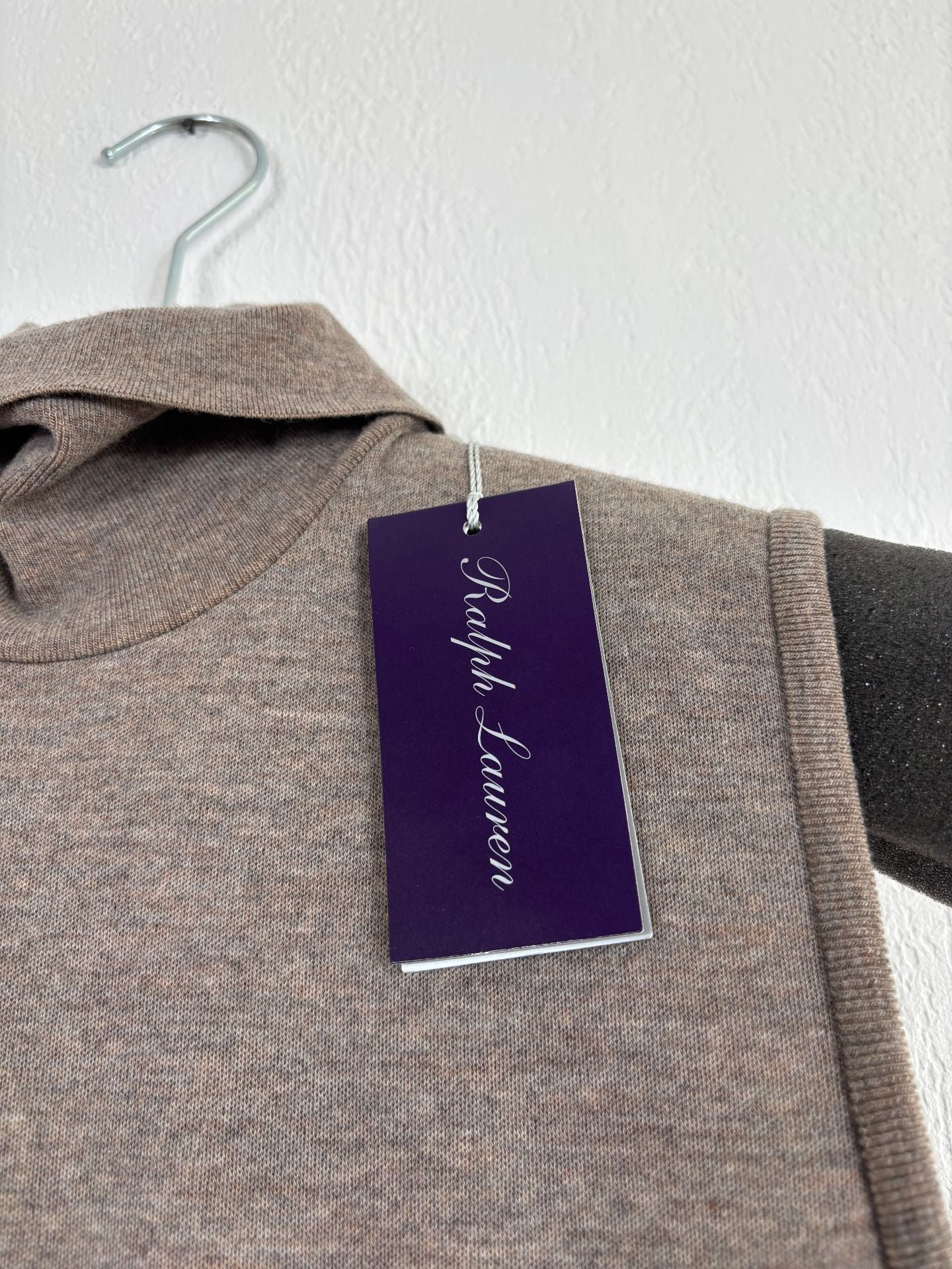 Combinaison Ralph Lauren Purple Label laine chinée taupe col roulé – T.40-4