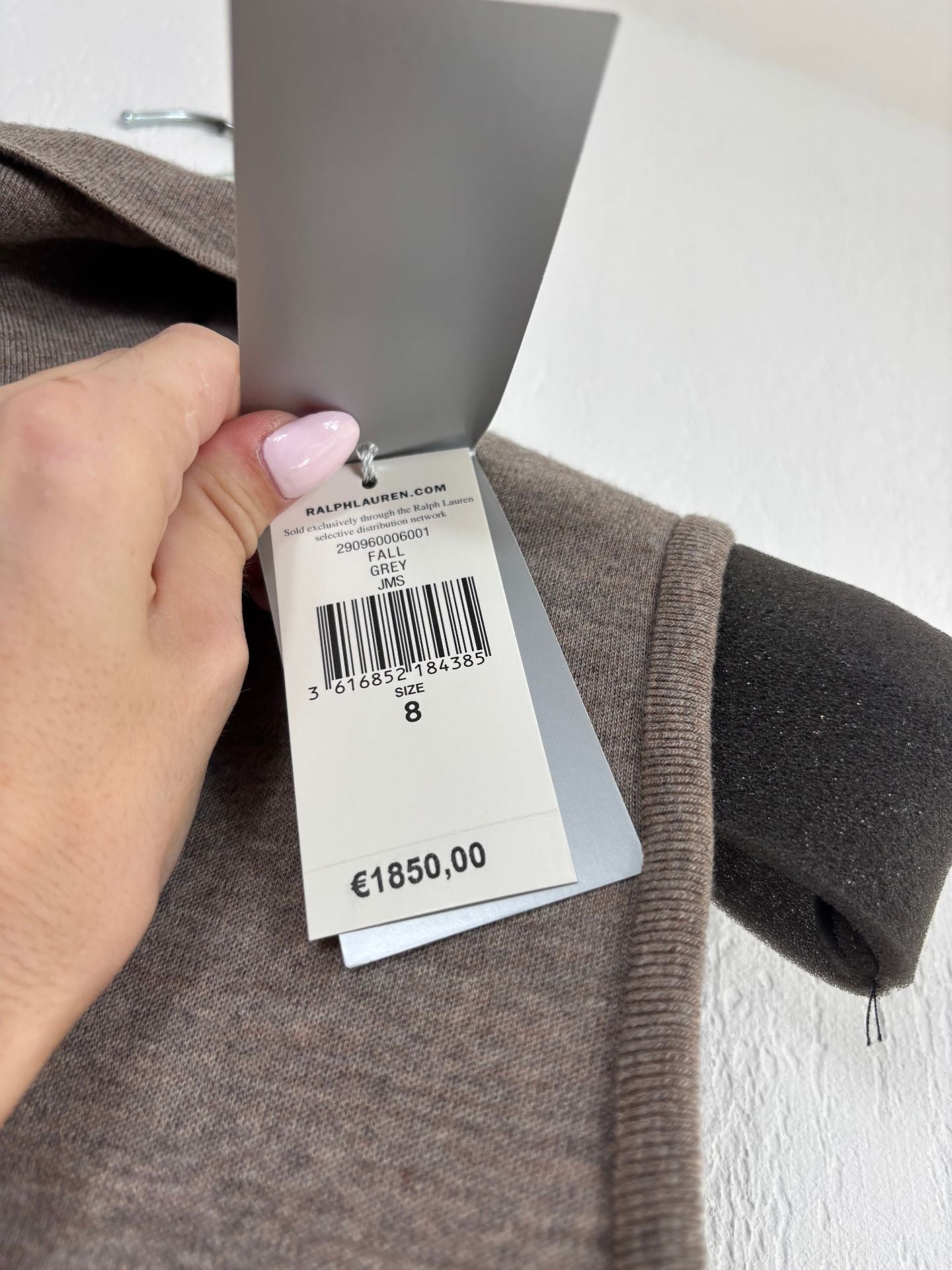 Combinaison Ralph Lauren Purple Label laine chinée taupe col roulé – T.40-5