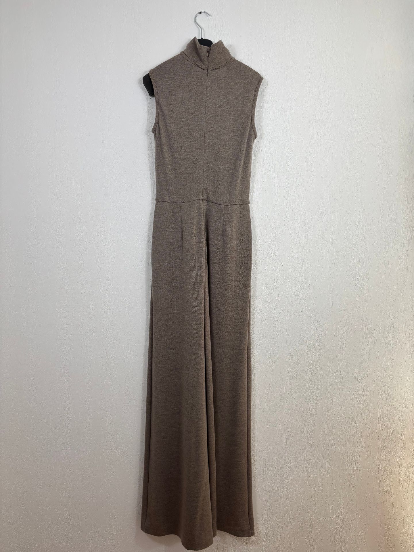 Combinaison Ralph Lauren Purple Label laine chinée taupe col roulé – T.40-7