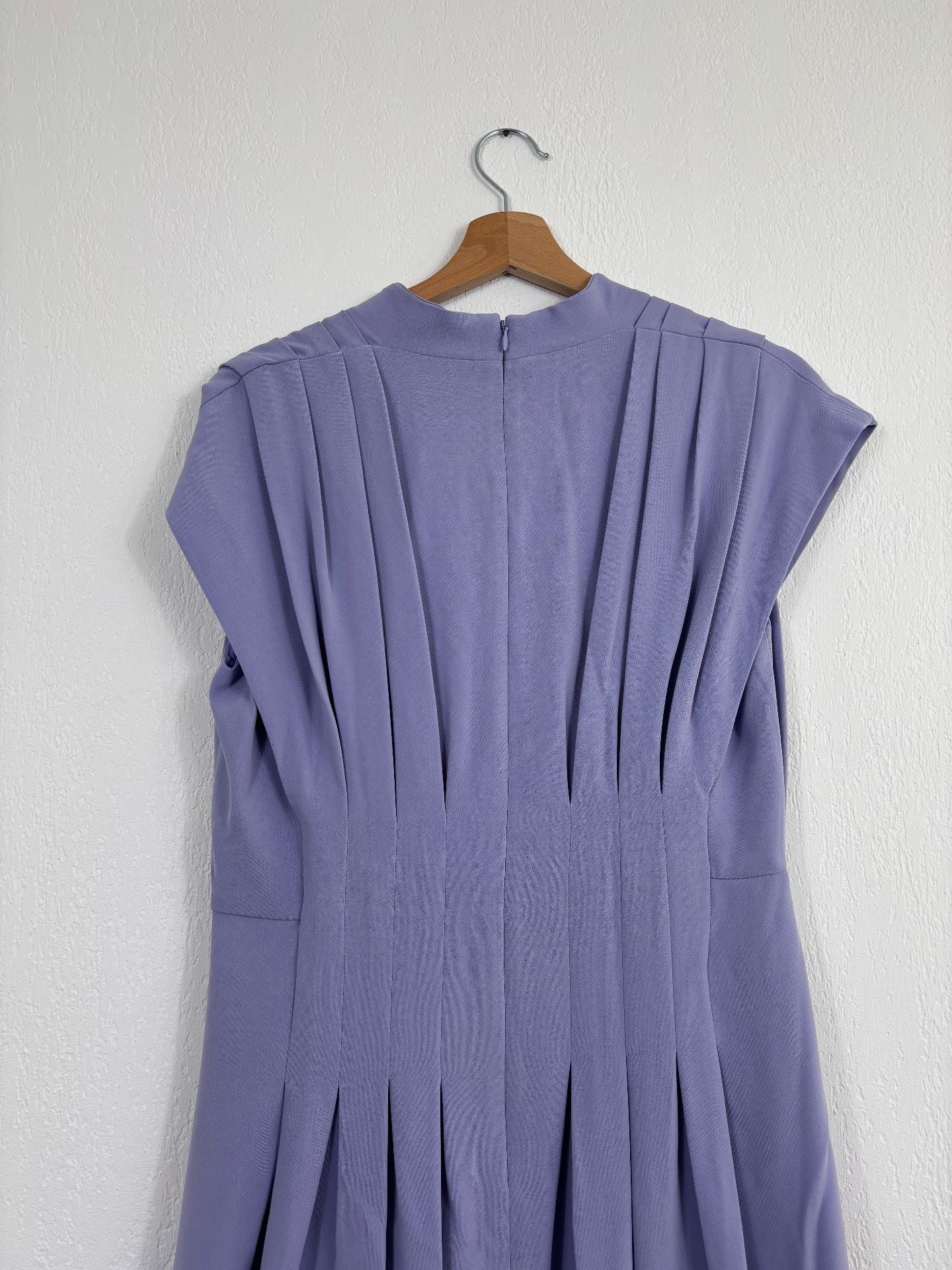 Robe The Fold Tivoli crêpe japonais lilas encolure plissée – T.38-7