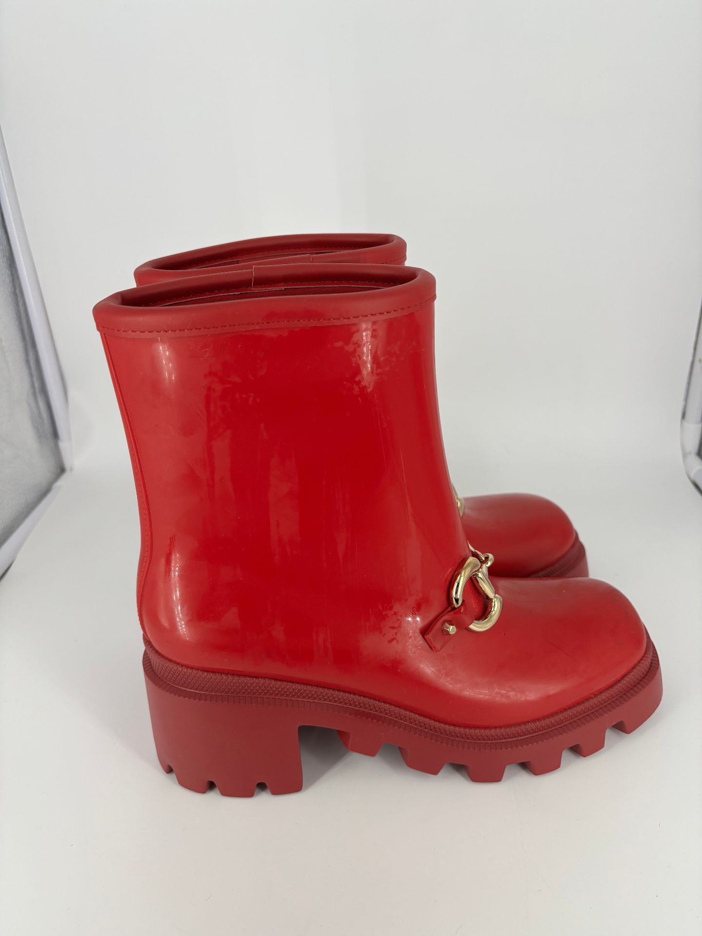 Red rubber rain boots – Gucci – Size 35-3
