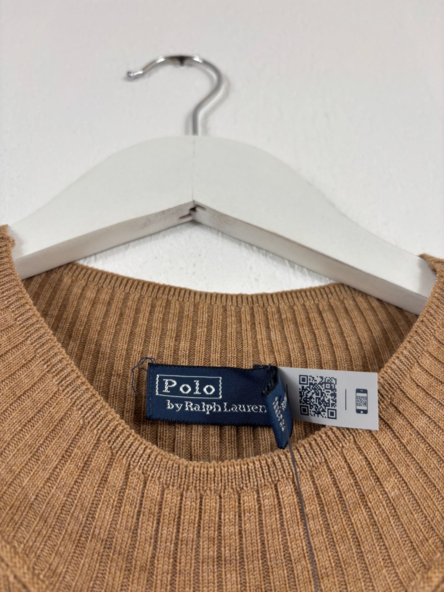 Robe longue en laine mélangée camel plissée – Polo Ralph Lauren – Taille L-8