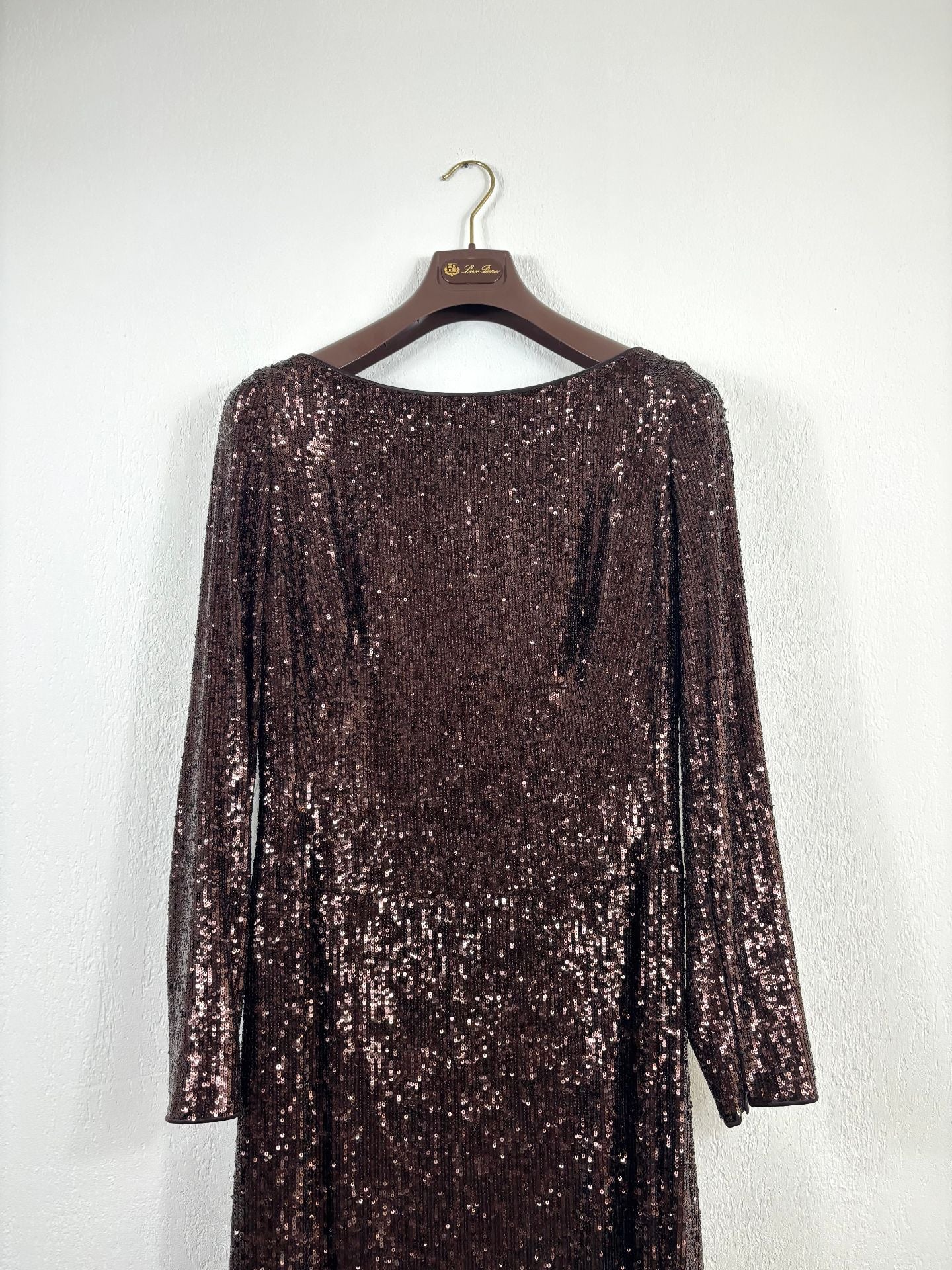 Robe longue bronze à sequins – Akris – Taille 42-4