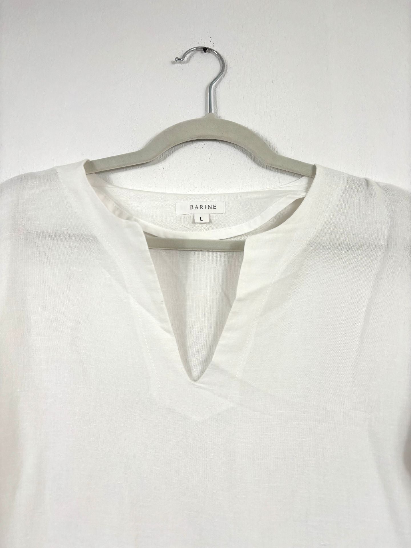 Robe longue en lin blanc – Barine – Taille L-5