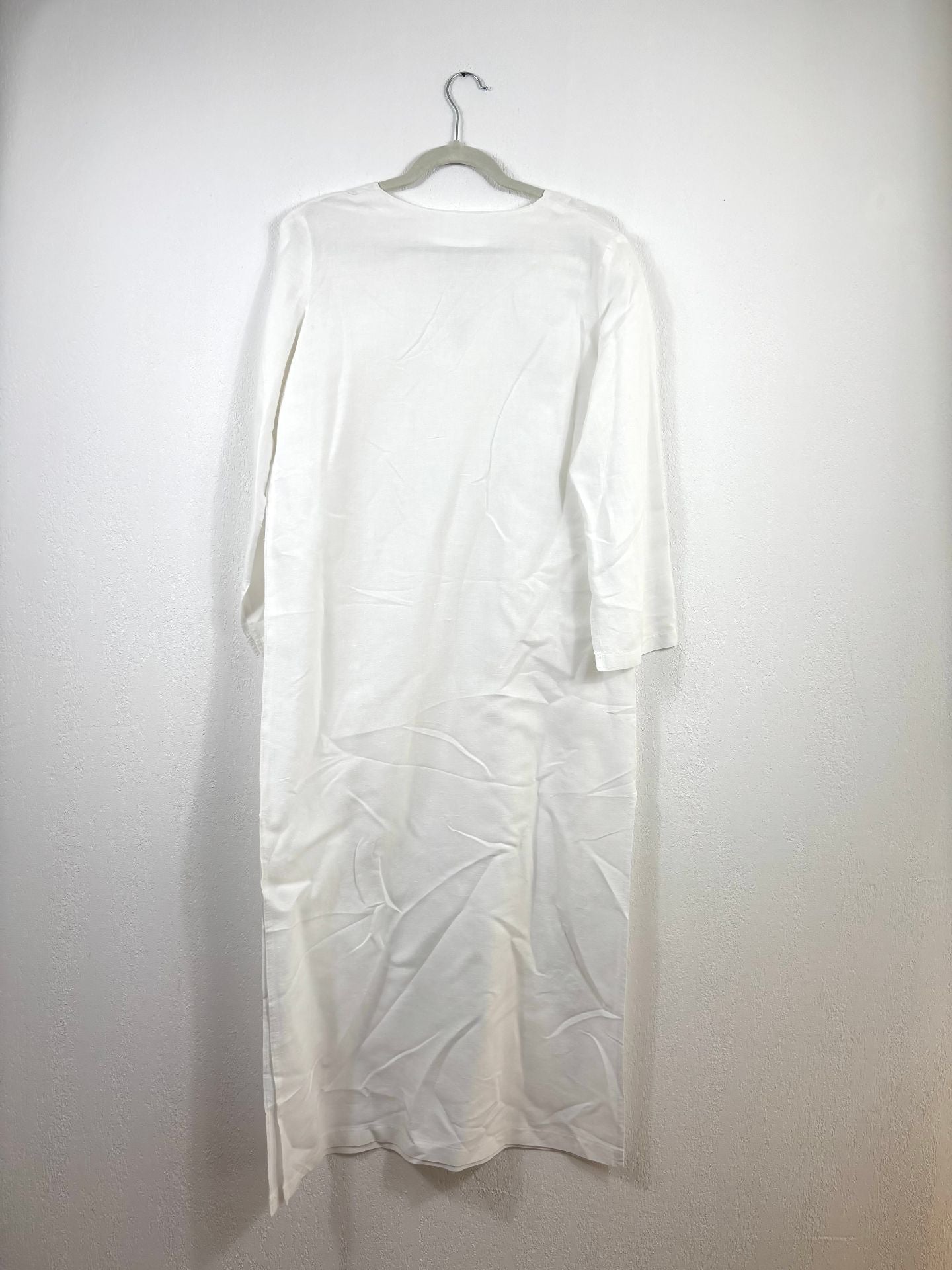 Robe longue en lin blanc – Barine – Taille L-6