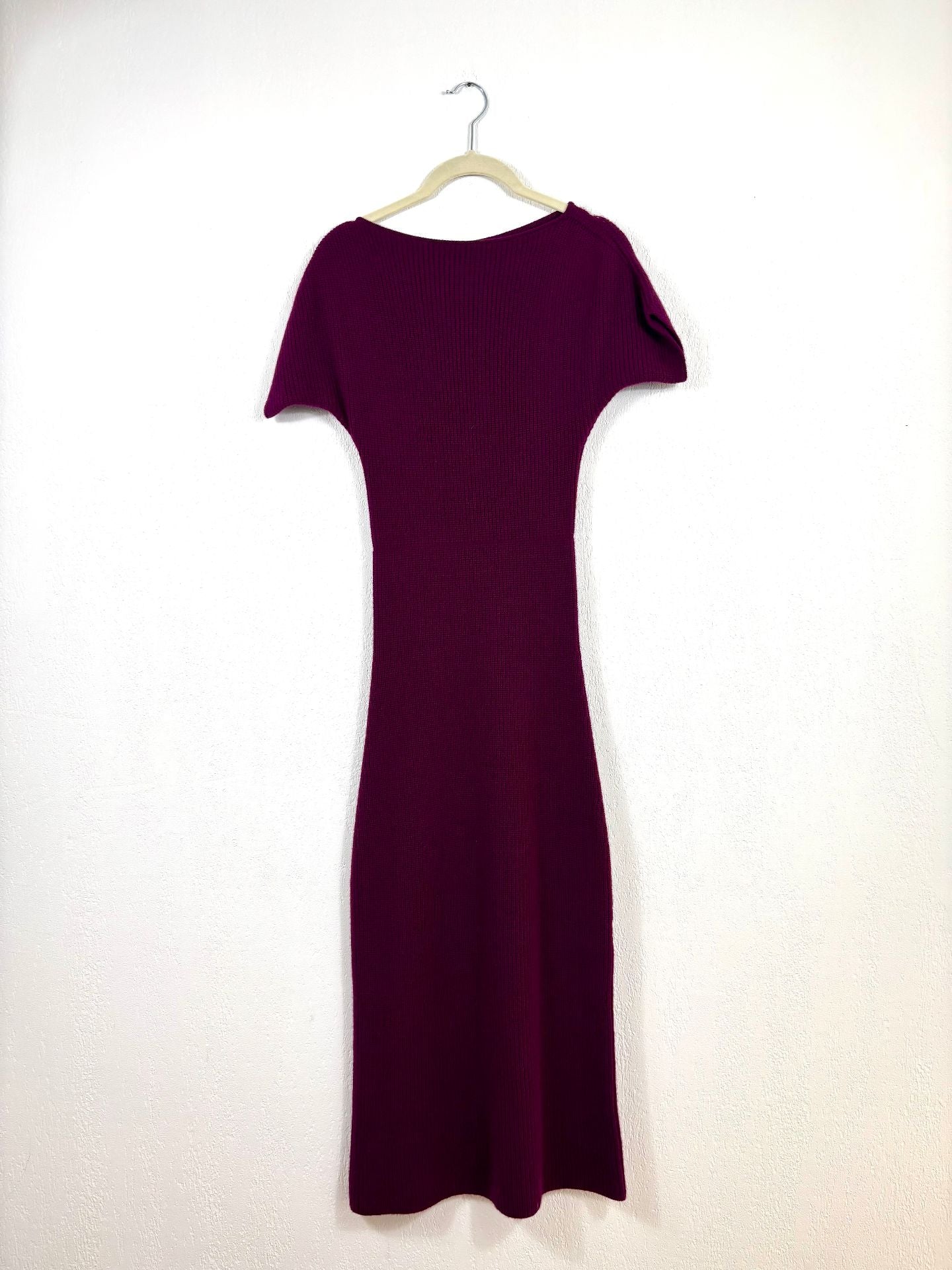 Robe longue en maille violette – Taille M-2