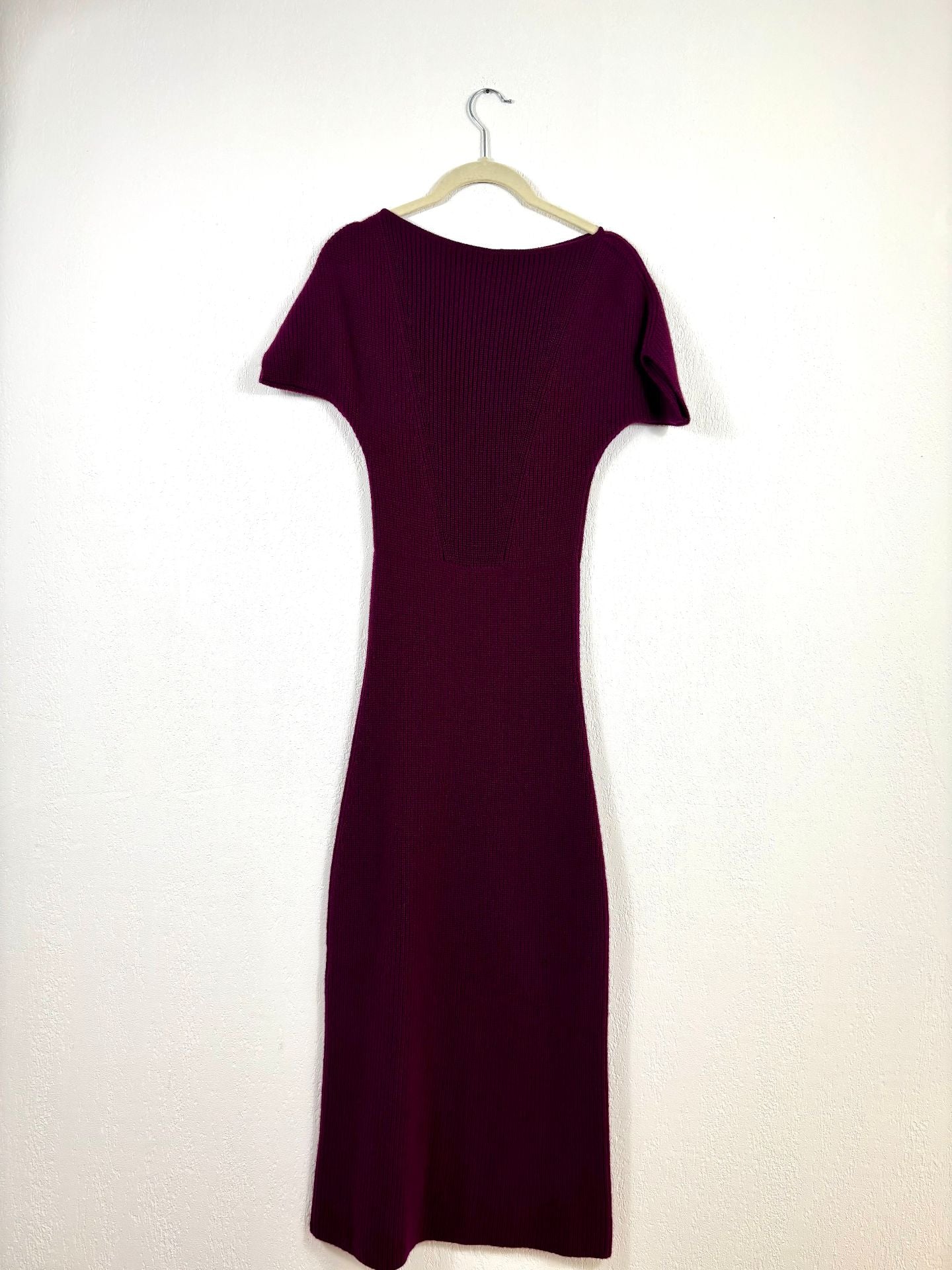 Robe longue en maille violette – Taille M-4