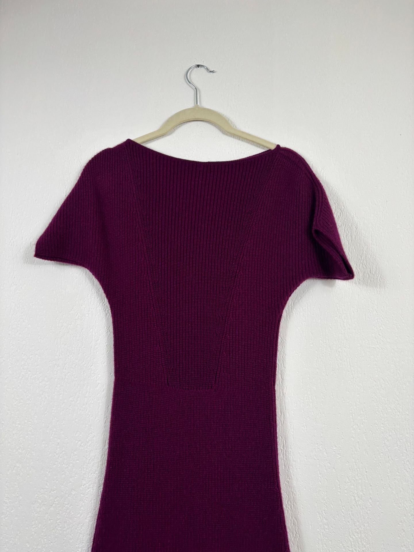 Robe longue en maille violette – Taille M-5