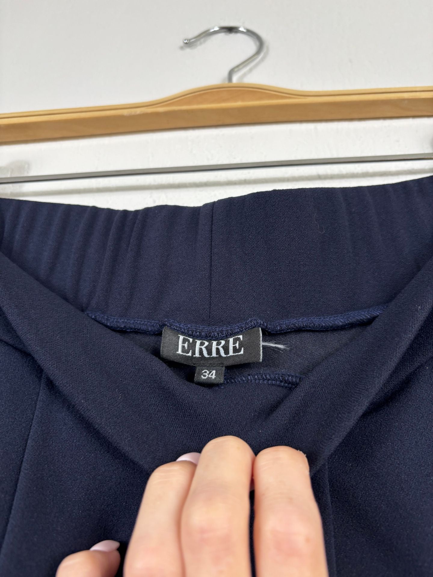 Pantalon large bleu marine fluide – ERRE – Taille 34-5