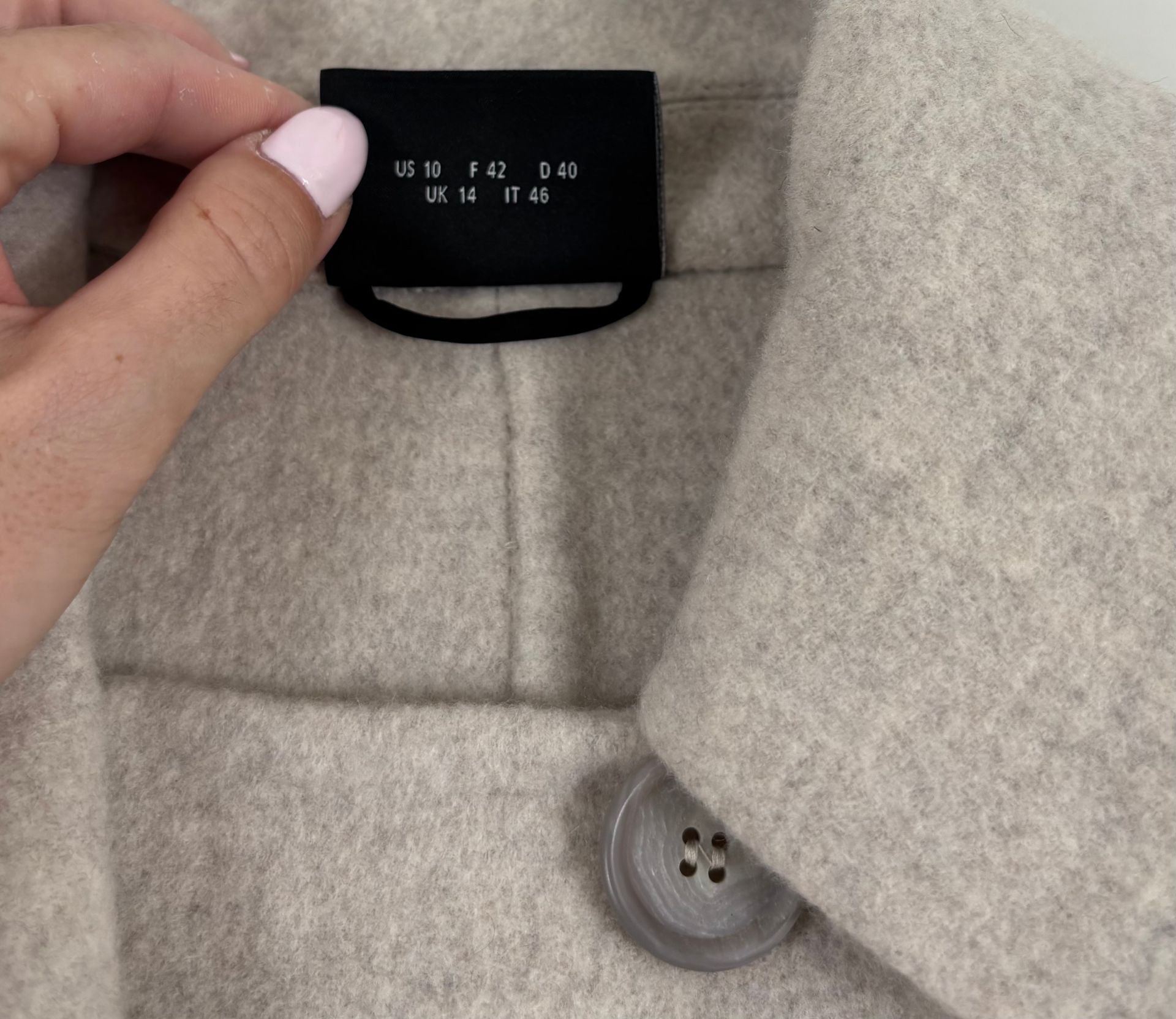 Manteau long en laine gris chiné – Akris – Taille 42-7