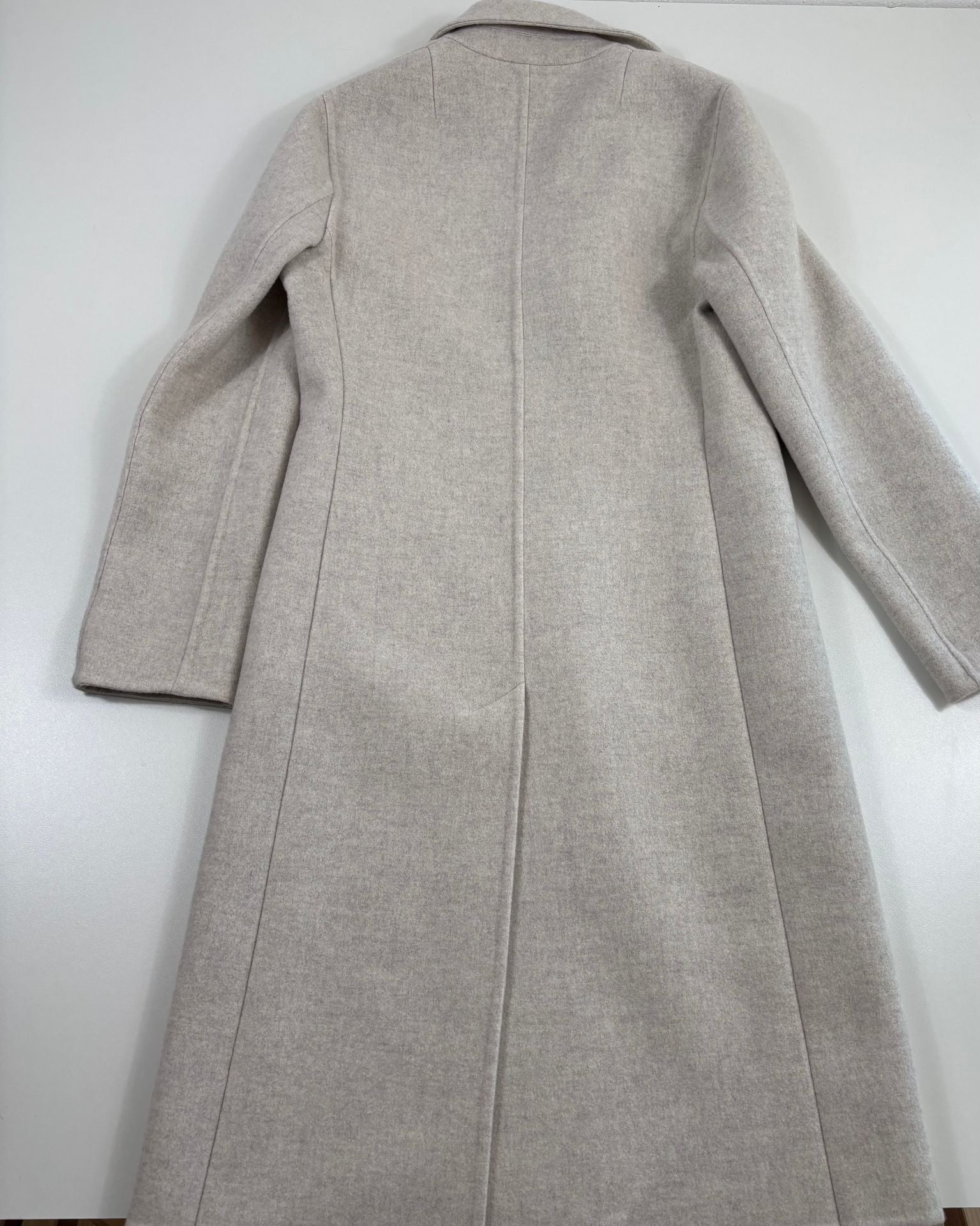 Manteau long en laine gris chiné – Akris – Taille 42-8