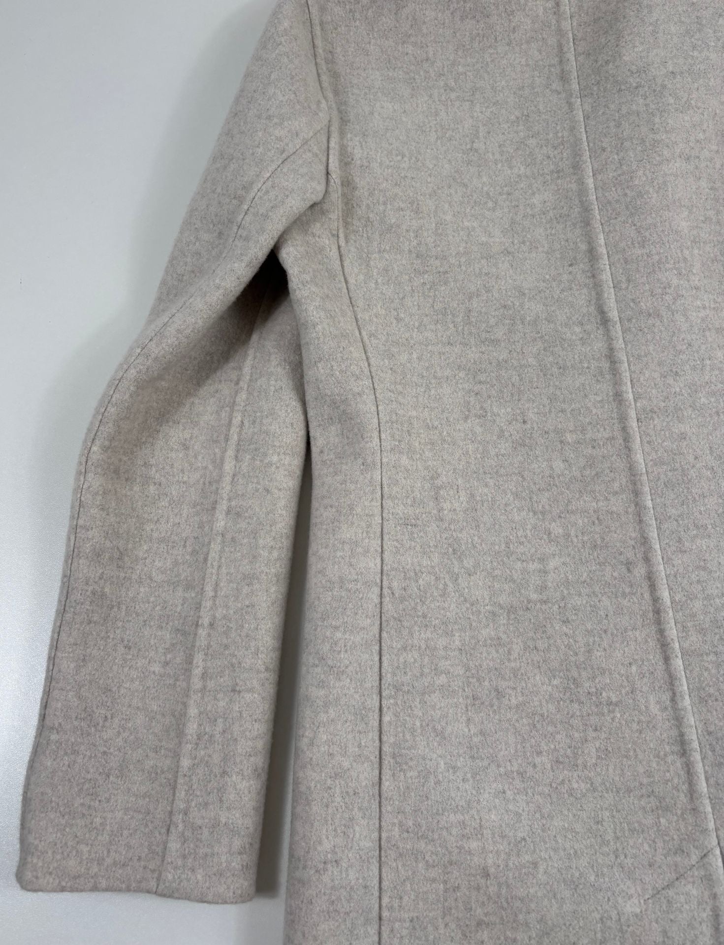 Manteau long en laine gris chiné – Akris – Taille 42-9